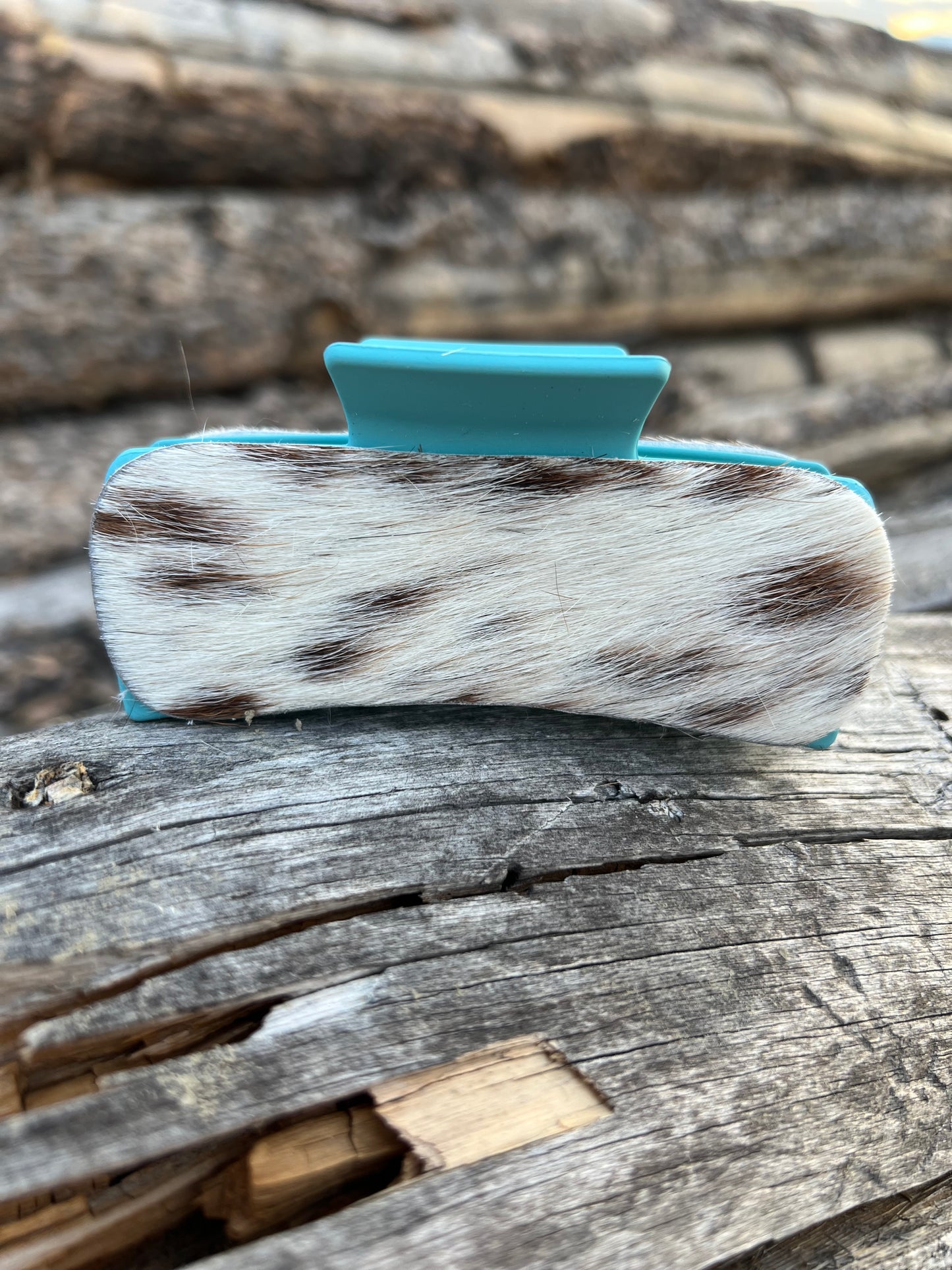 Large Leather Hair Claw Clip