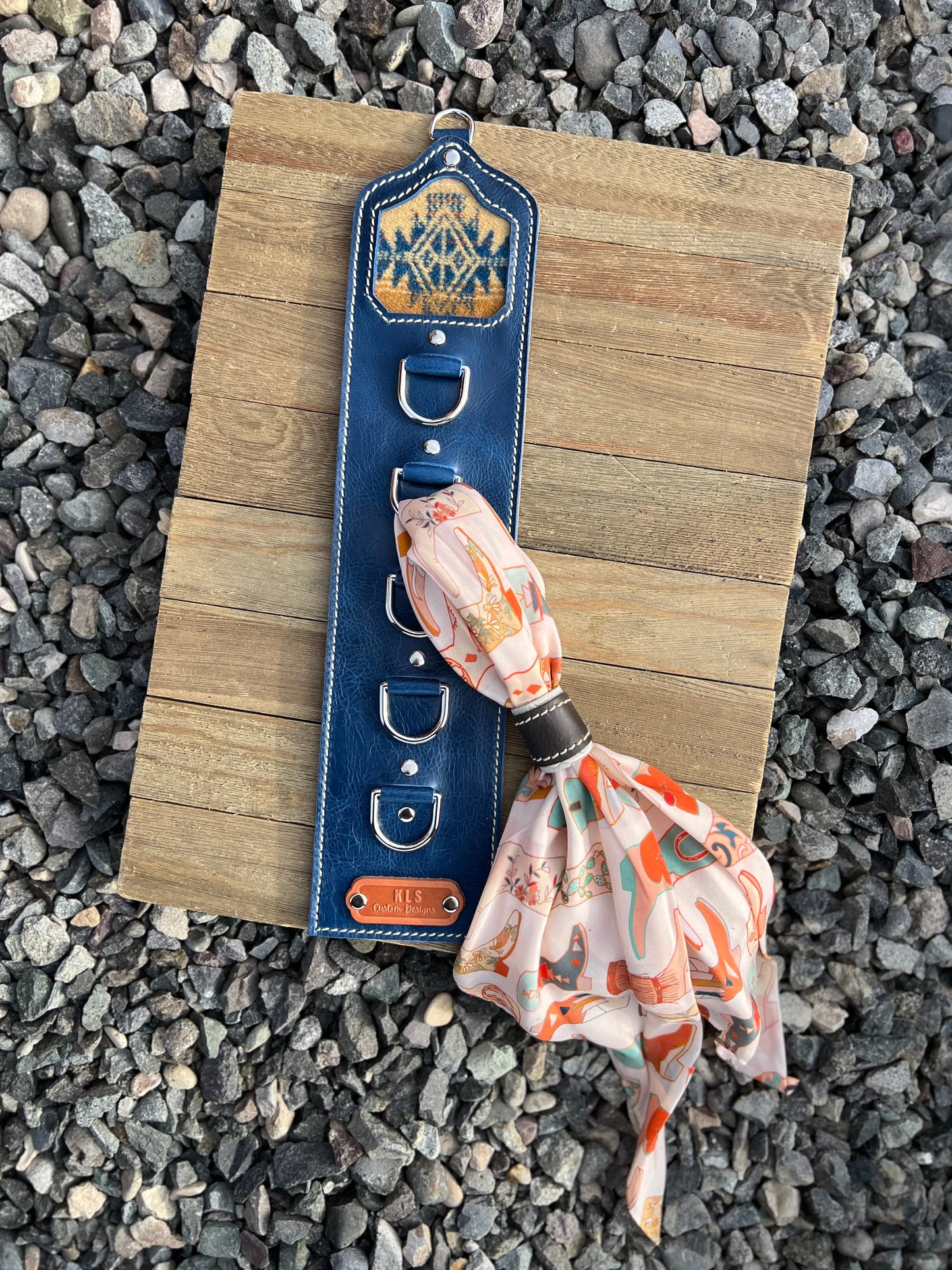 5 Ring Leather Wild Rag Holder