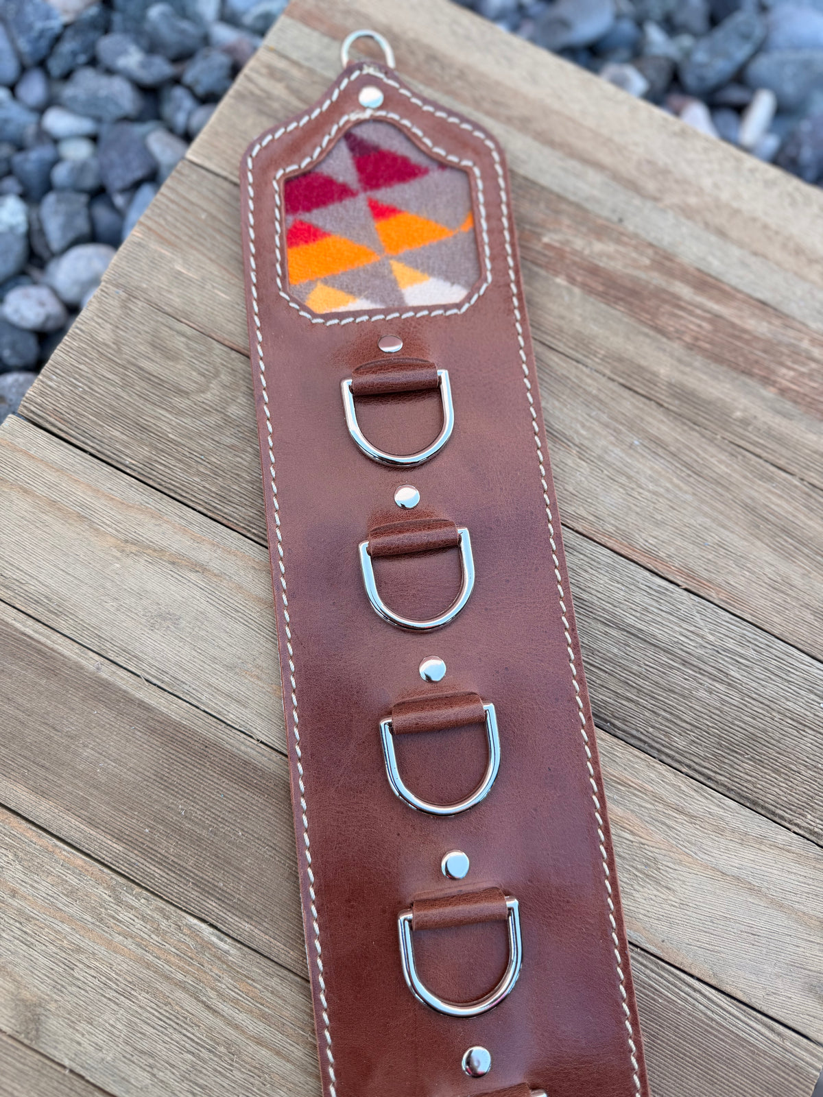 5 Ring Leather Wild Rag Holder
