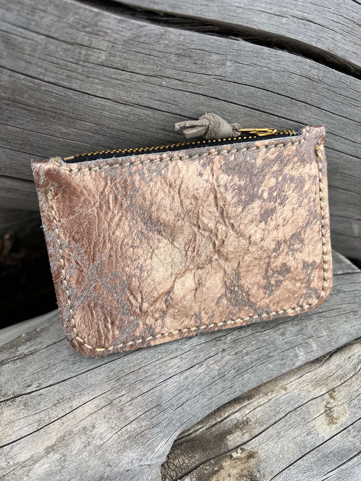 Mini Zipper Wallet - Rose Gold