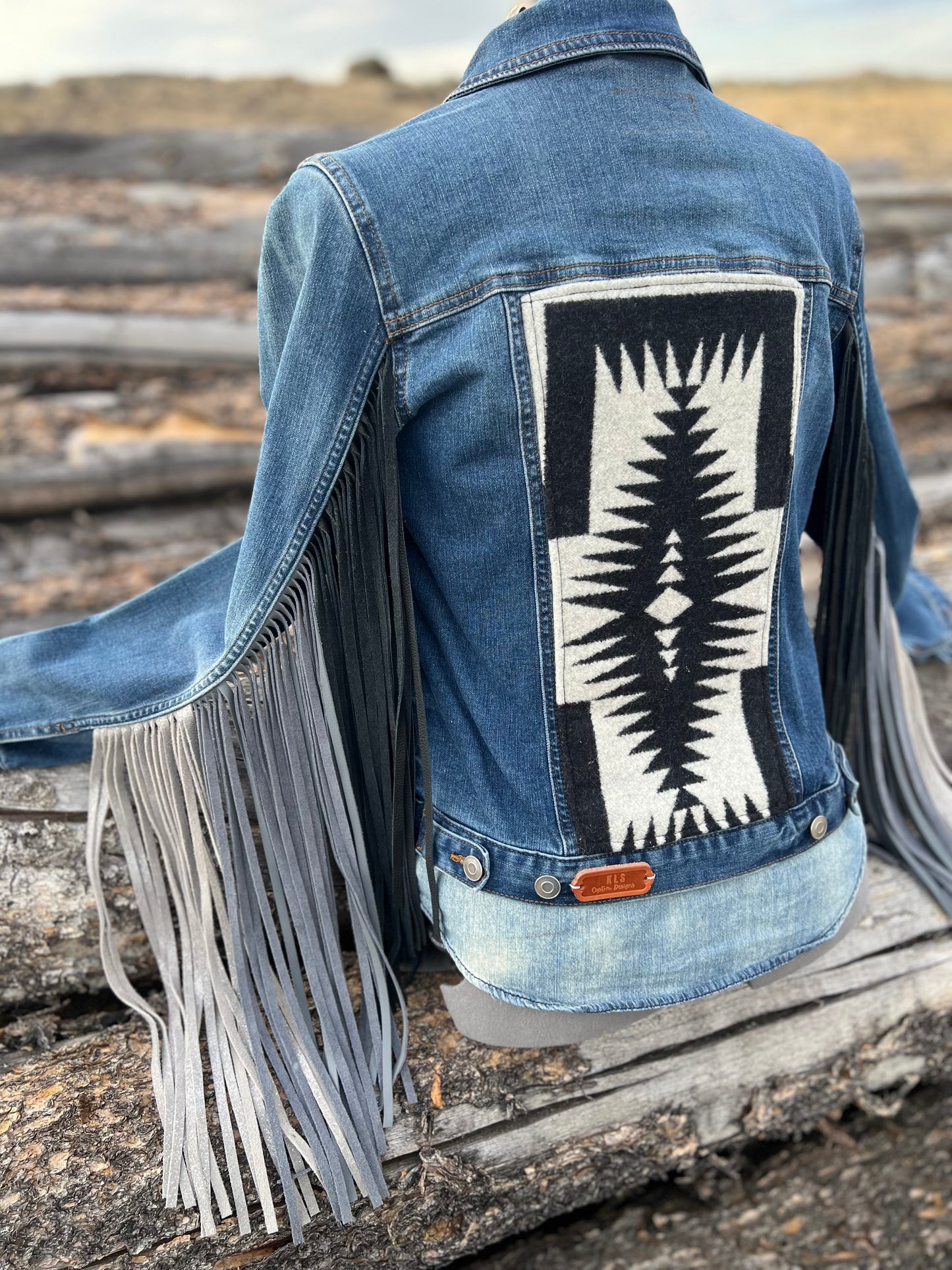 Fringe Jacket with Pendleton ~Ladies S