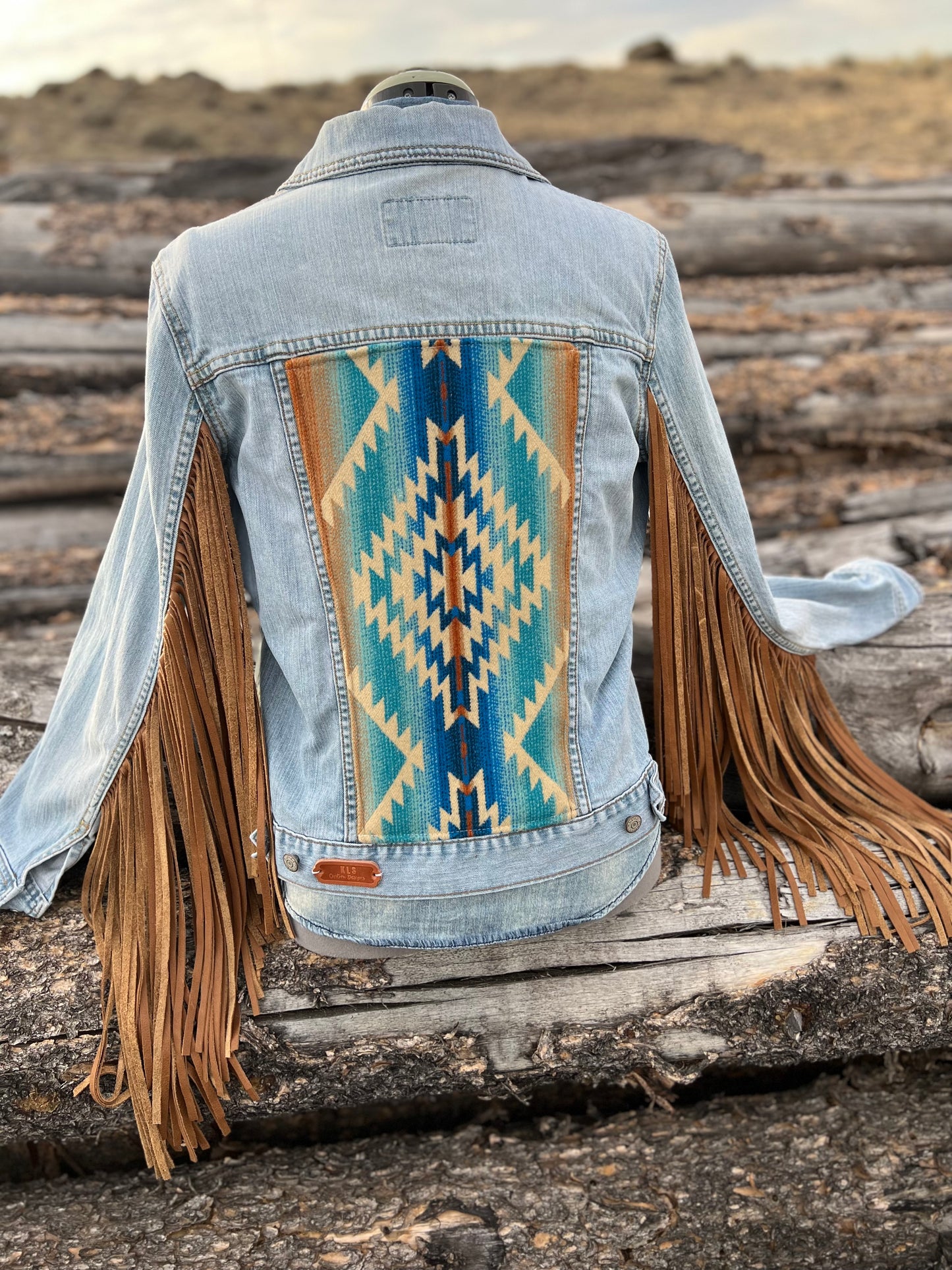 Fringe Jacket with Pendleton ~Ladies L