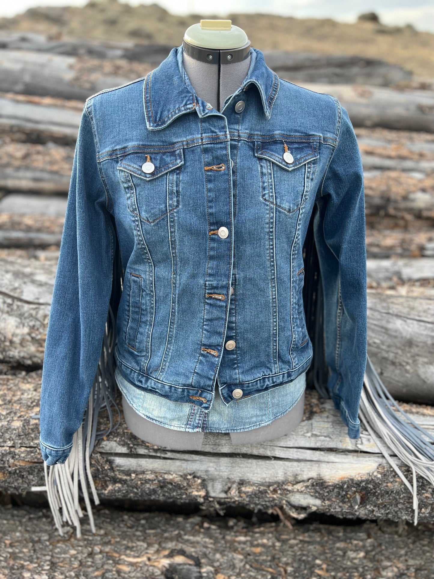 Fringe Jacket with Pendleton ~Ladies S