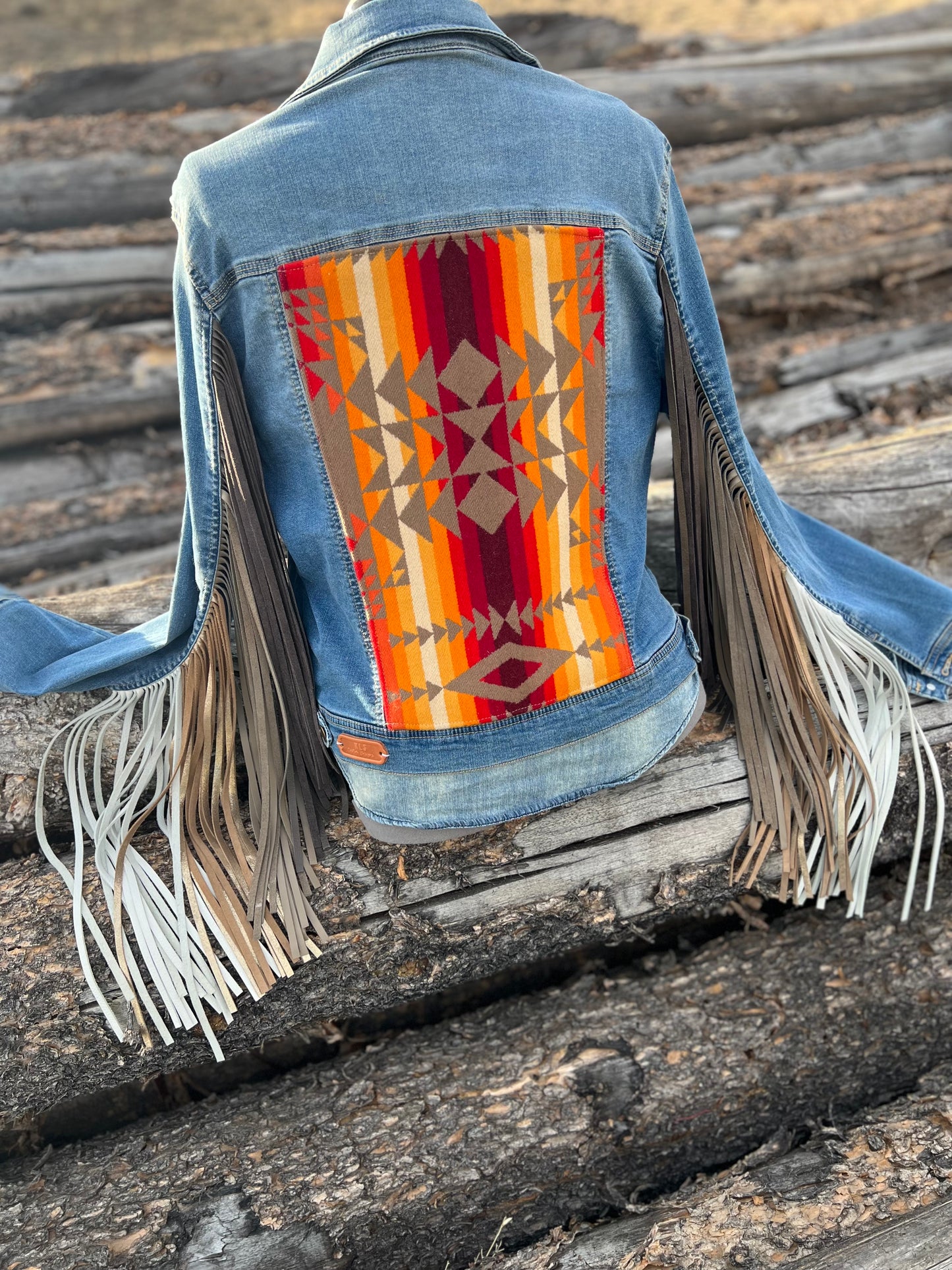 Fringe Jacket with Pendleton ~Ladies XL