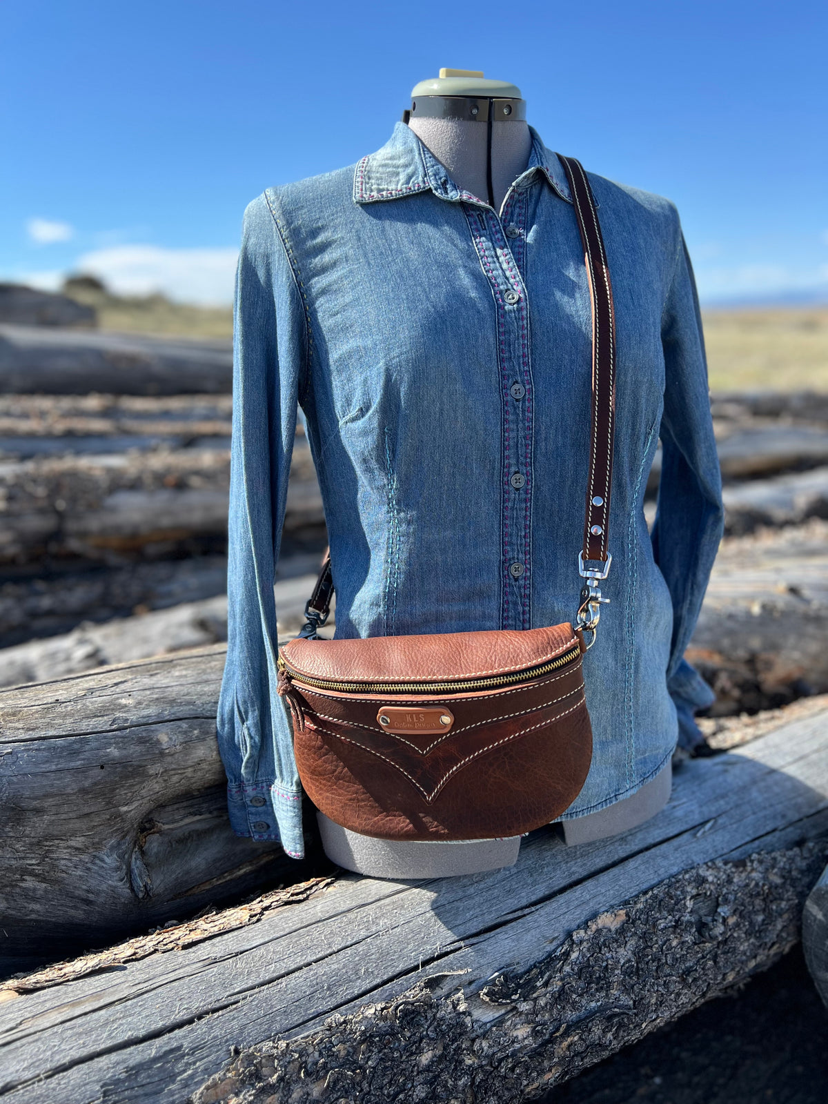 Bison Sling Bag + Leather Strap