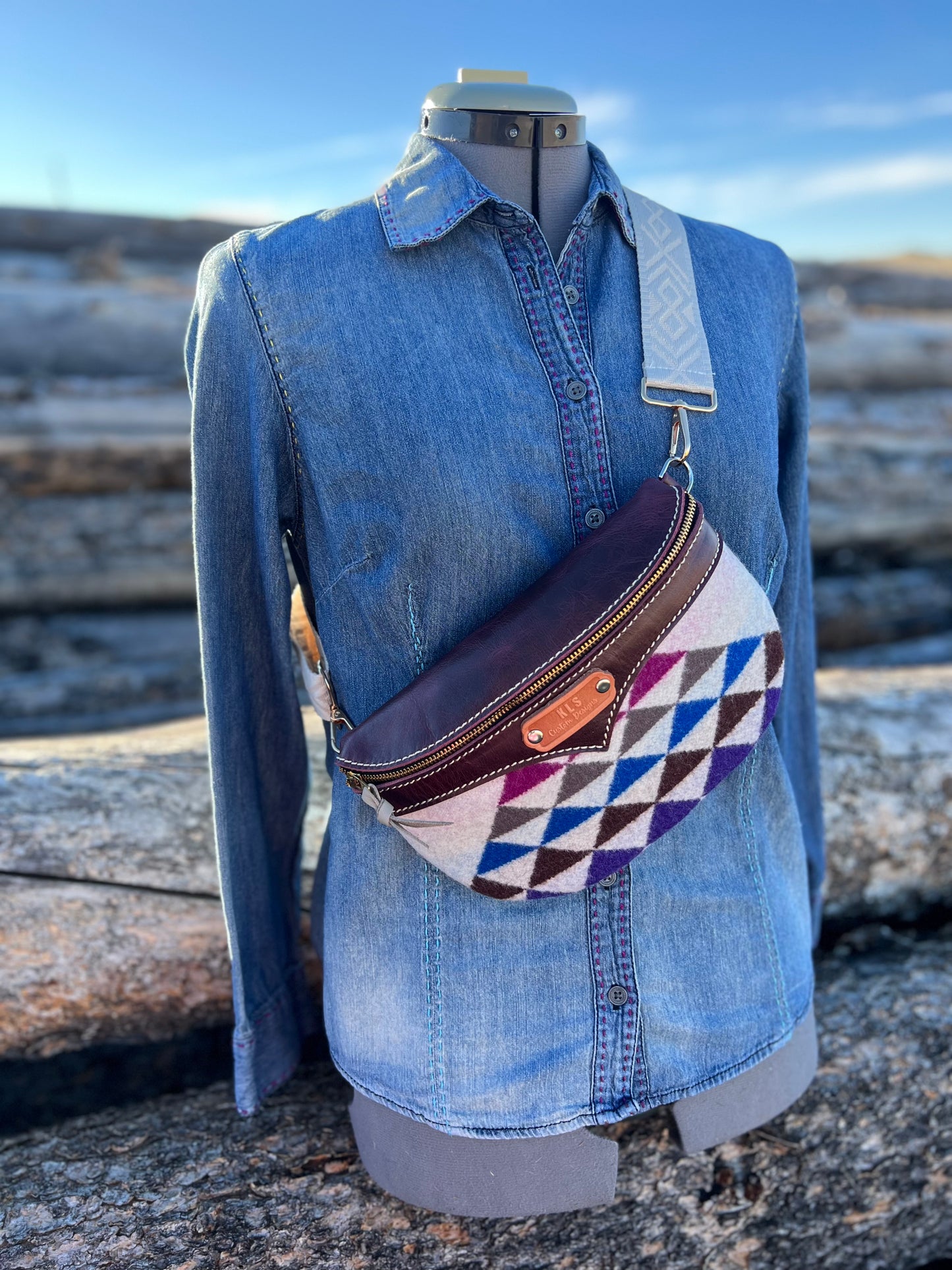 Sling Bag - Plum Leather