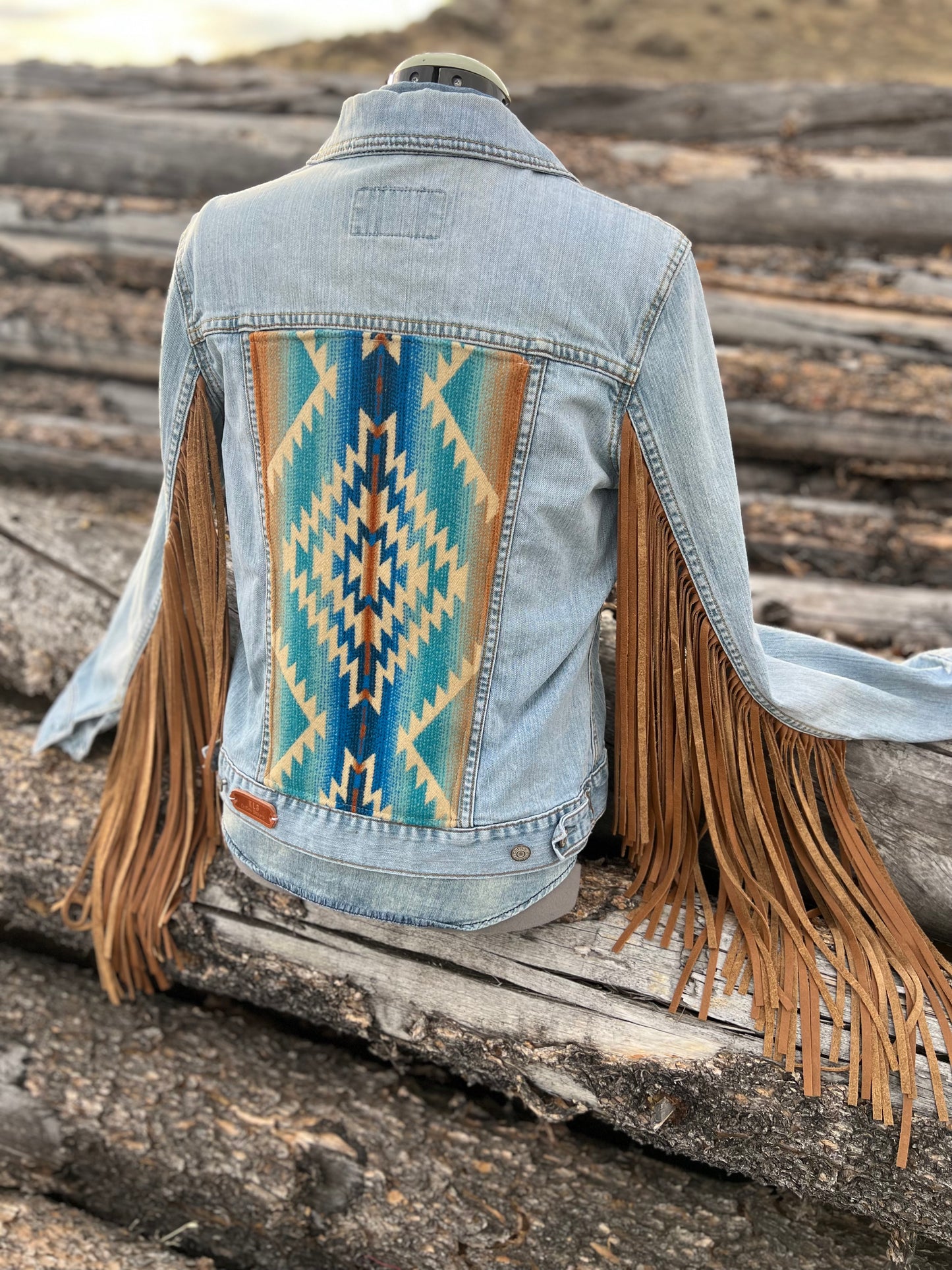Fringe Jacket with Pendleton ~Ladies L