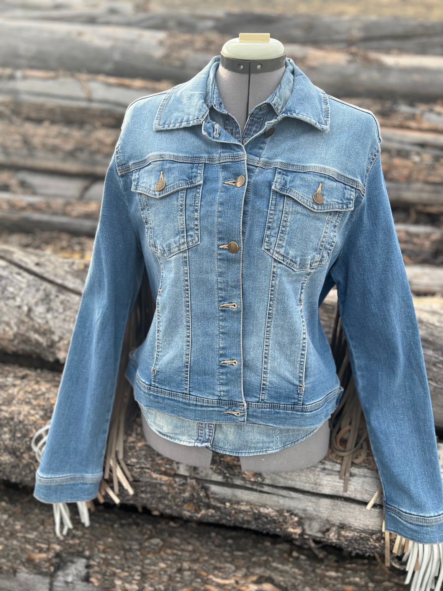 Fringe Jacket with Pendleton ~Ladies XL