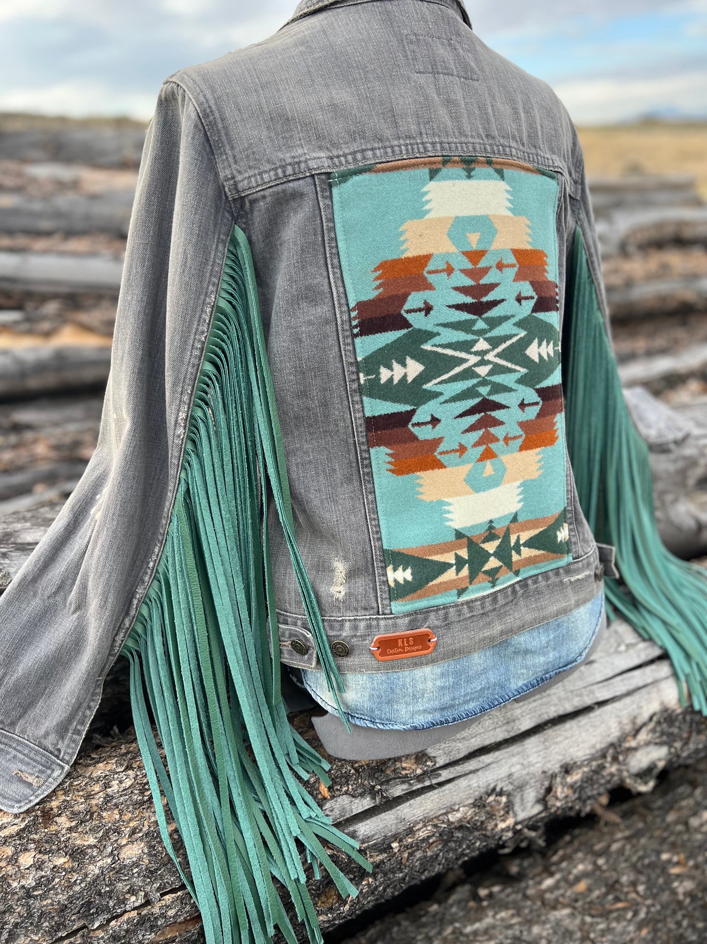 Fringe Jacket with Pendleton ~Ladies L