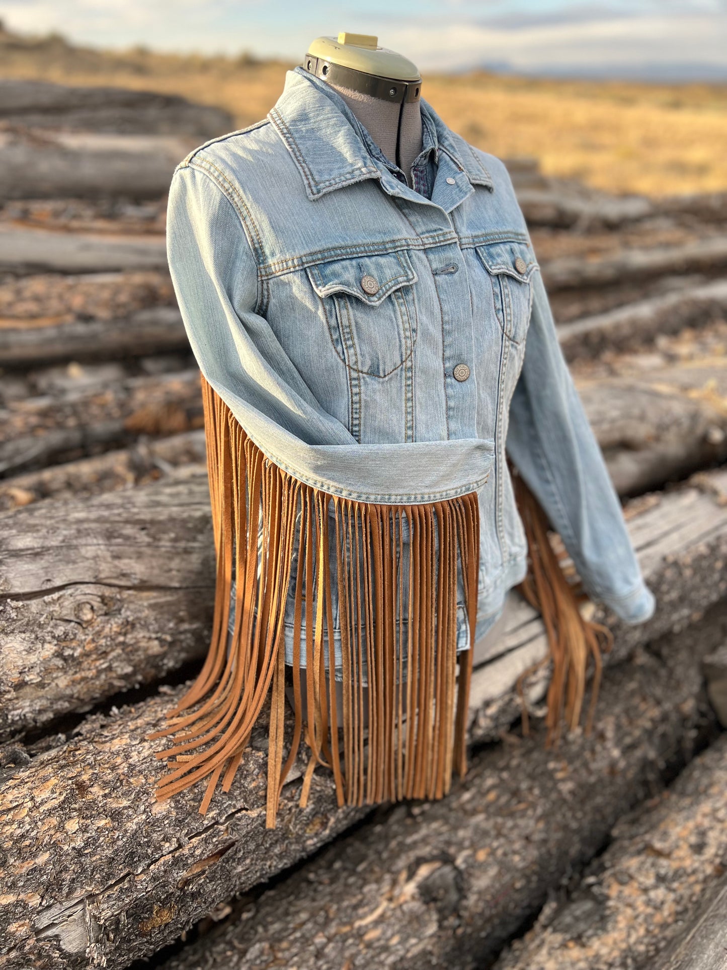 Fringe Jacket with Pendleton ~Ladies L