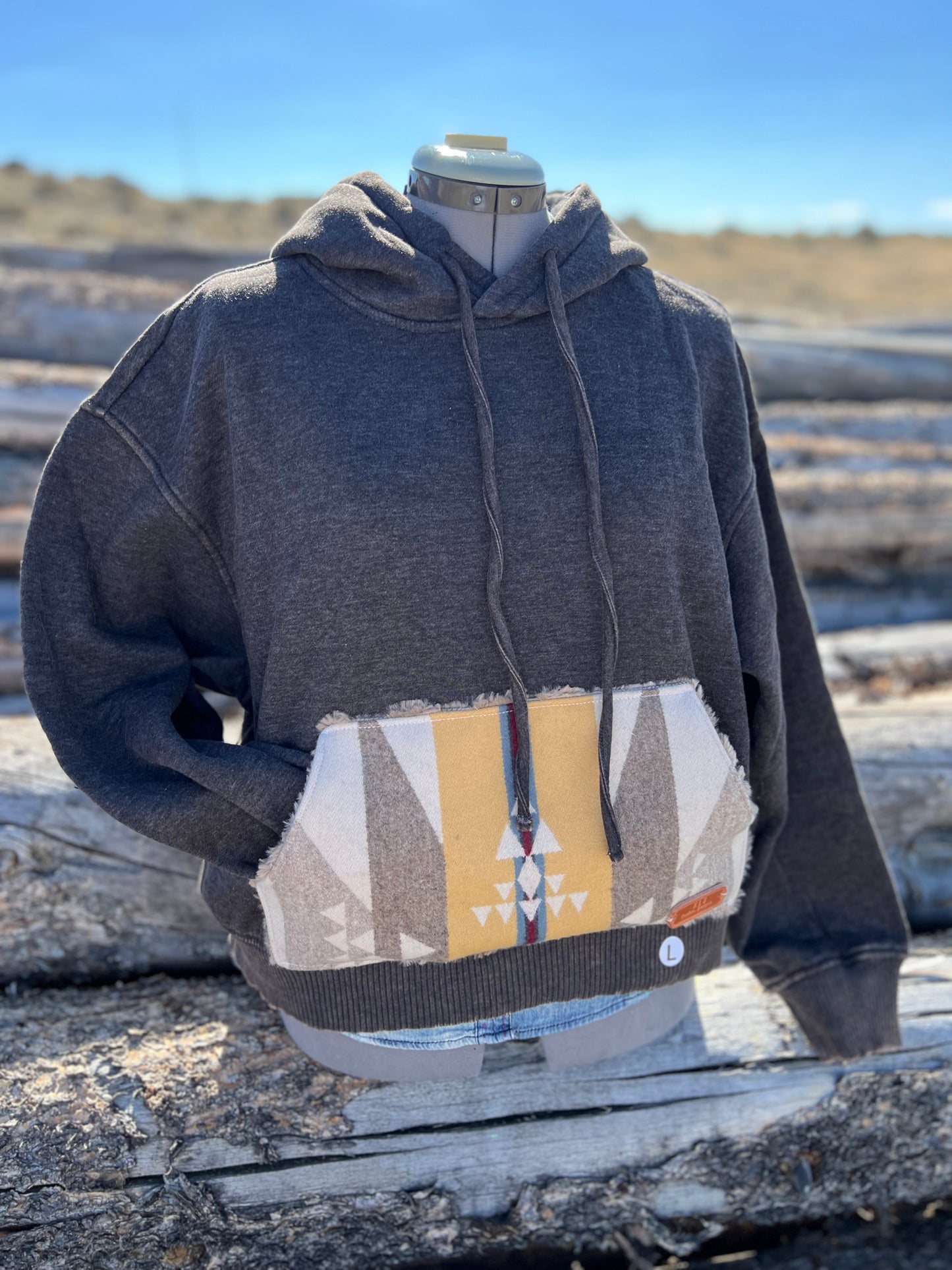 CROP Hoodie Sweatshirt - Large