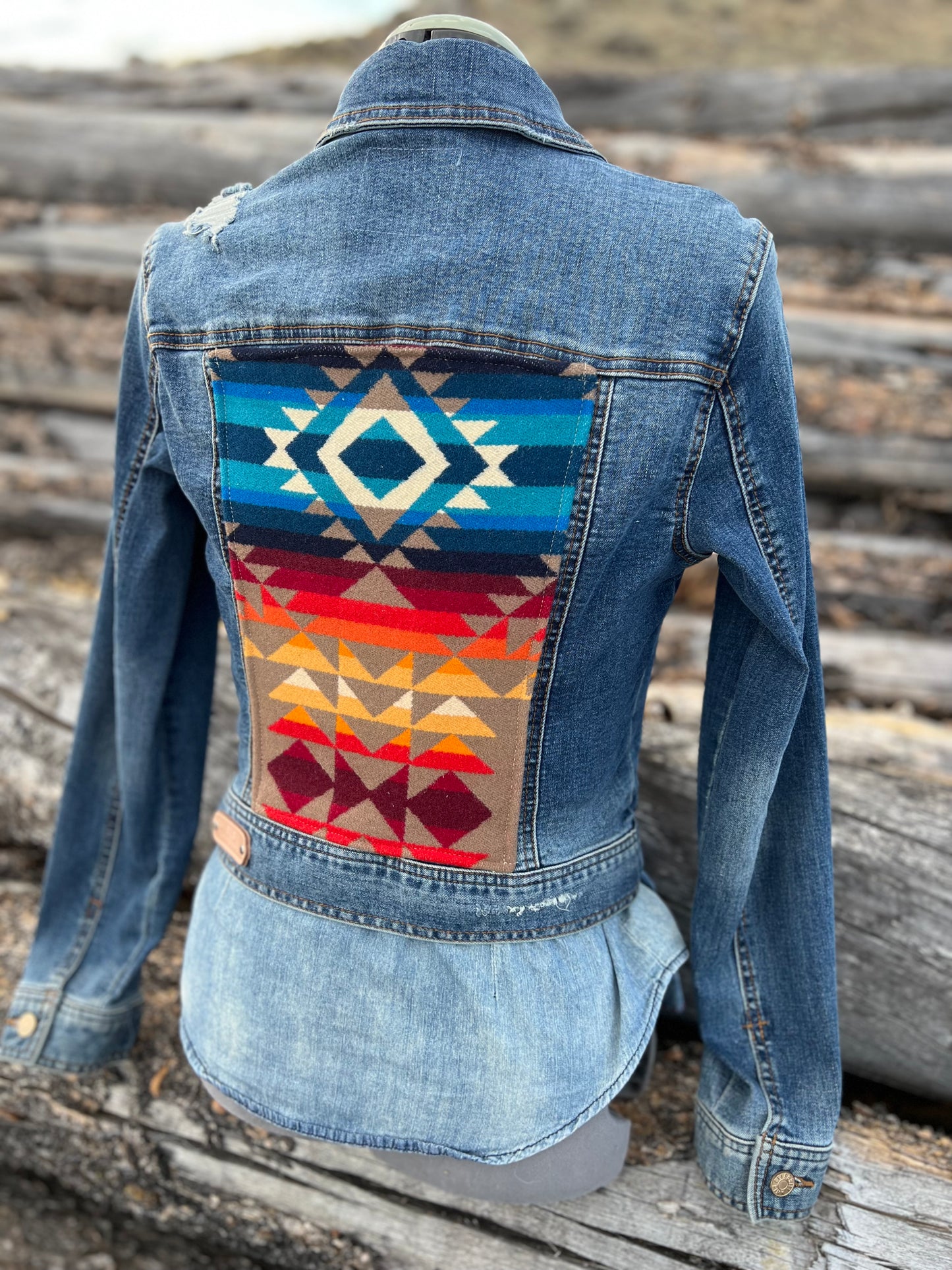 Jean Jacket with Pendleton ~Ladies S