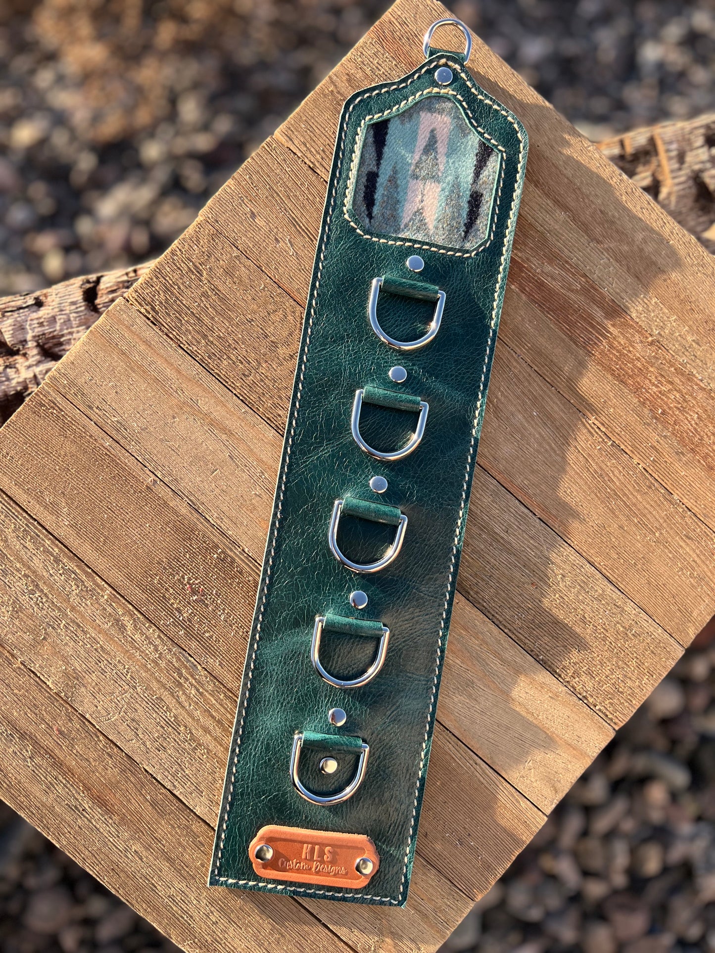 5 Ring Leather Wild Rag Holder