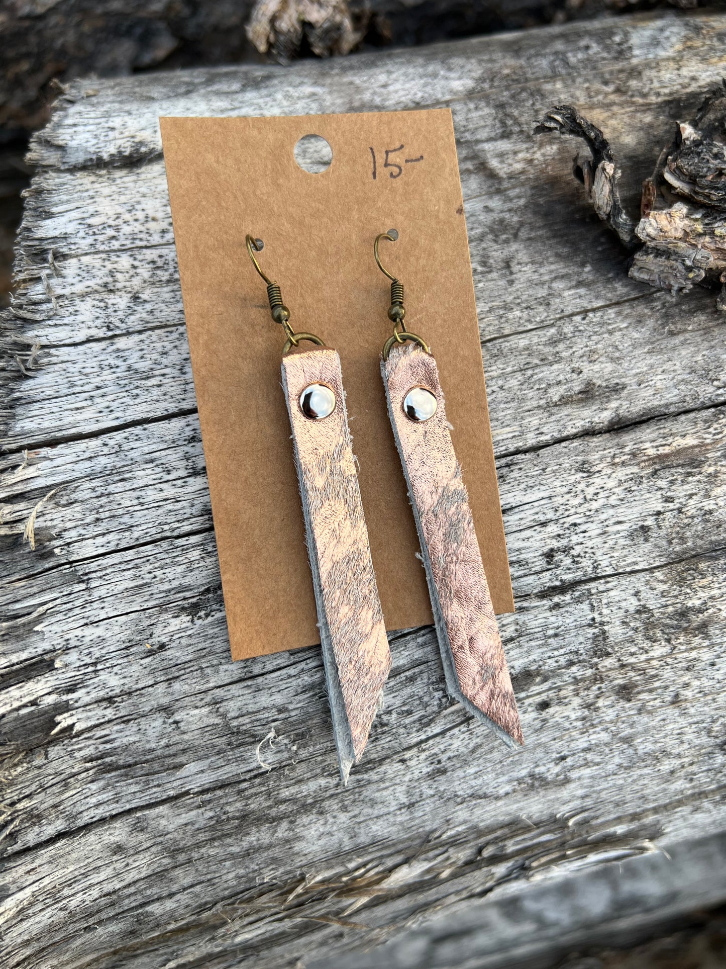 Leather Fringe Earrings ~ Hair-on-Hide