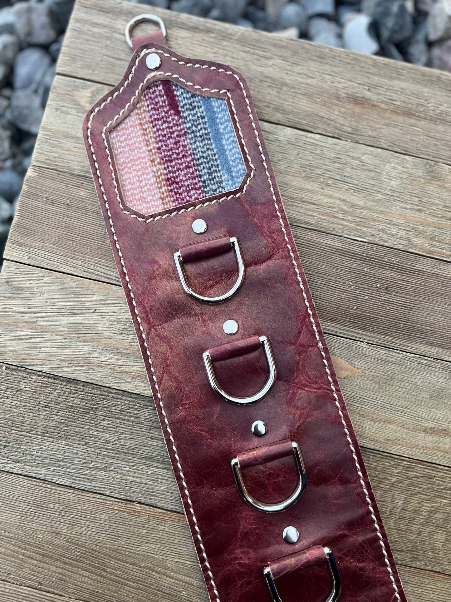 5 Ring Leather Wild Rag Holder