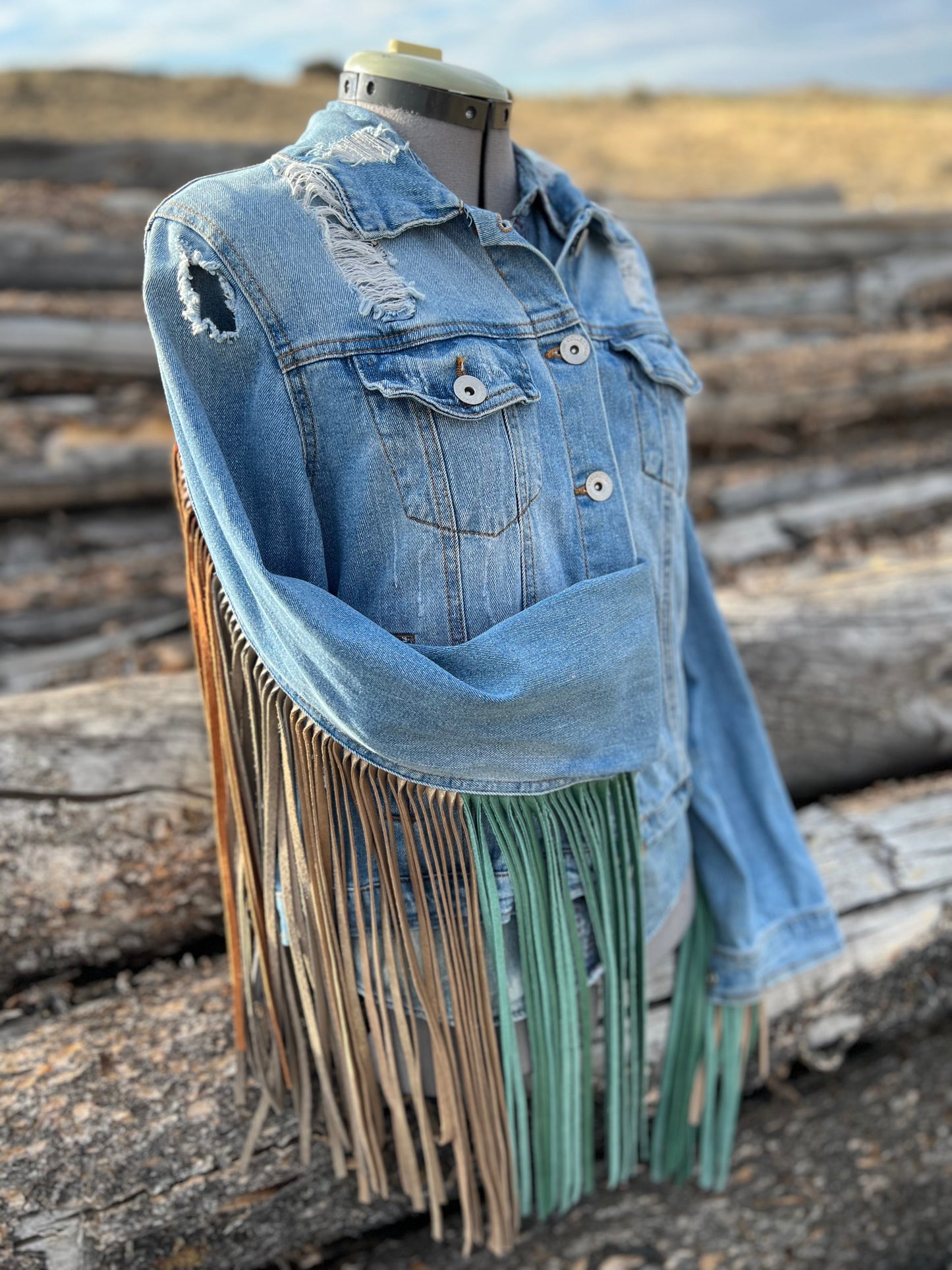 Fringe Jacket with Pendleton ~Ladies M