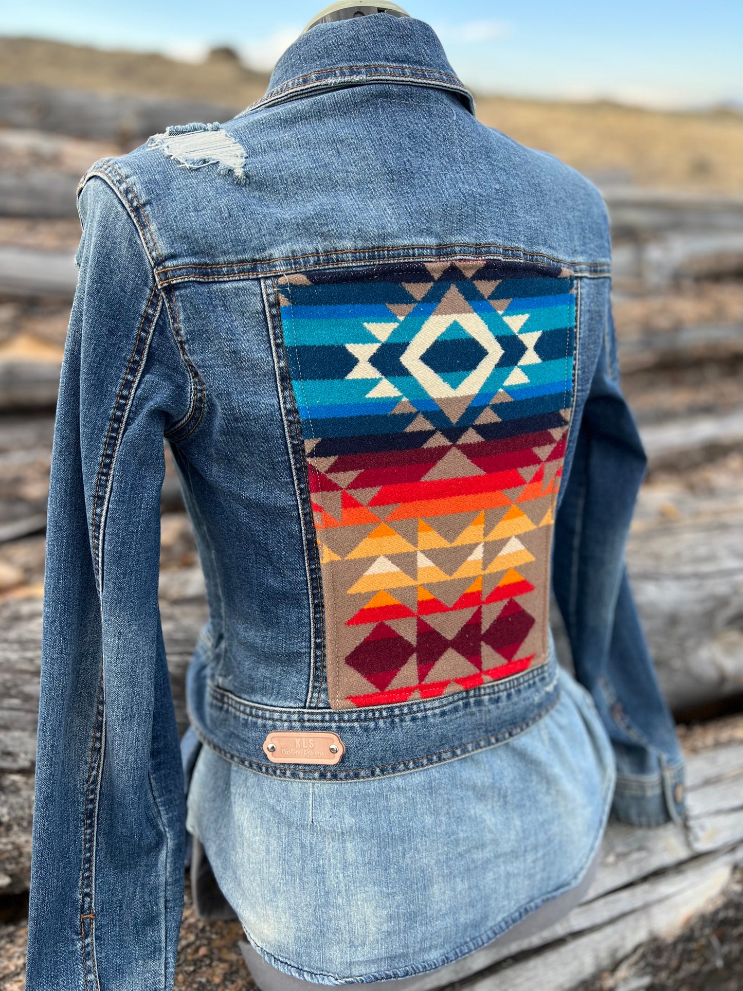 Jean Jacket with Pendleton ~Ladies S