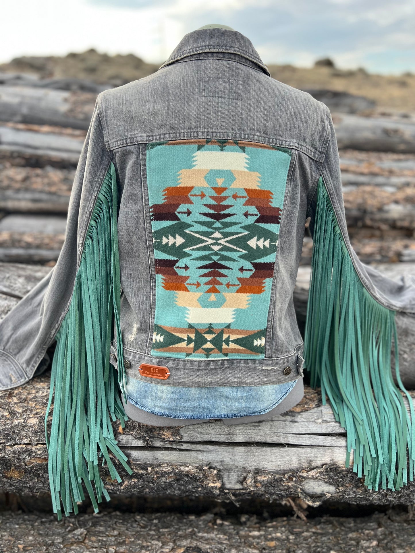 Fringe Jacket with Pendleton ~Ladies L