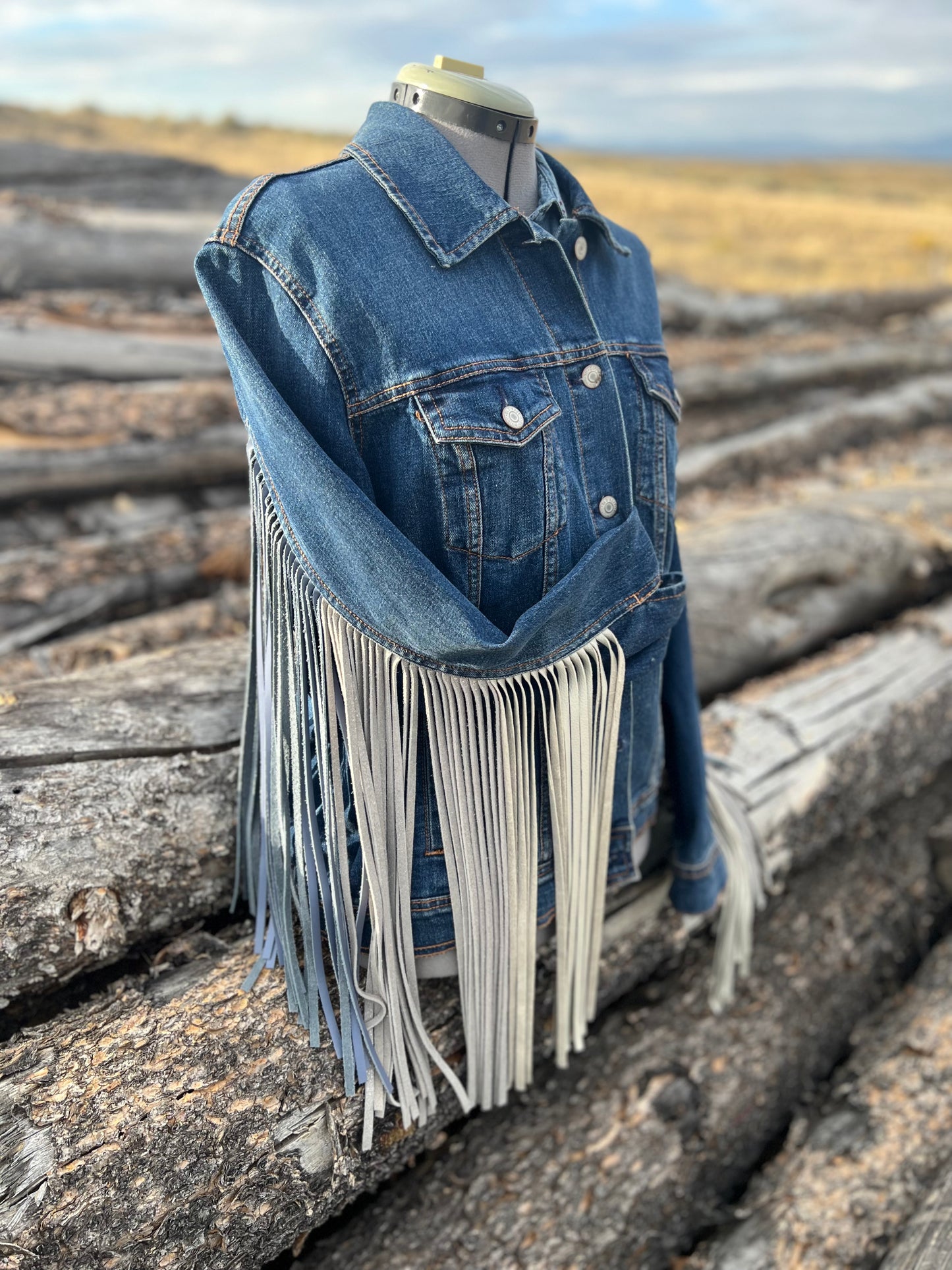 Fringe Jacket with Pendleton ~Ladies XL
