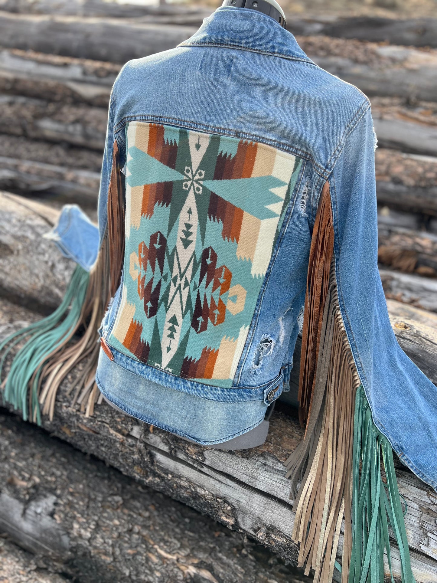 Fringe Jacket with Pendleton ~Ladies M