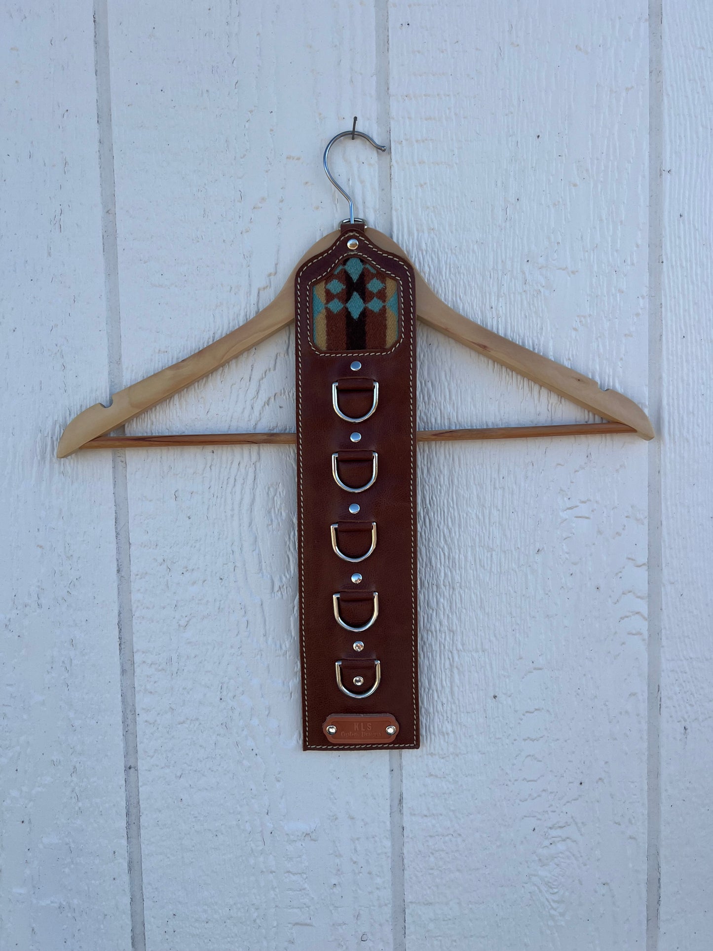 5 Ring Leather Wild Rag Holder