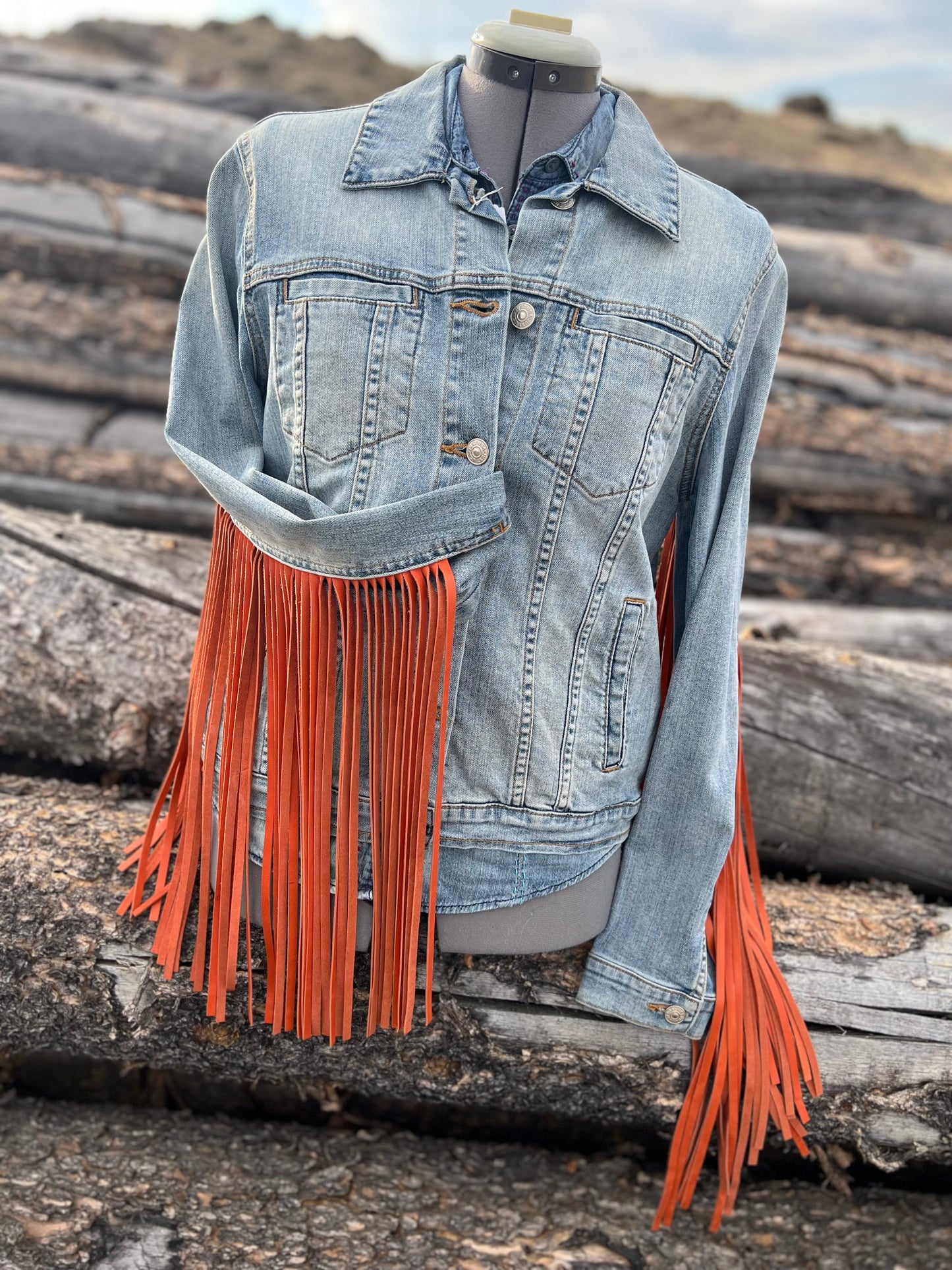 Fringe Jacket with Pendleton ~Ladies L