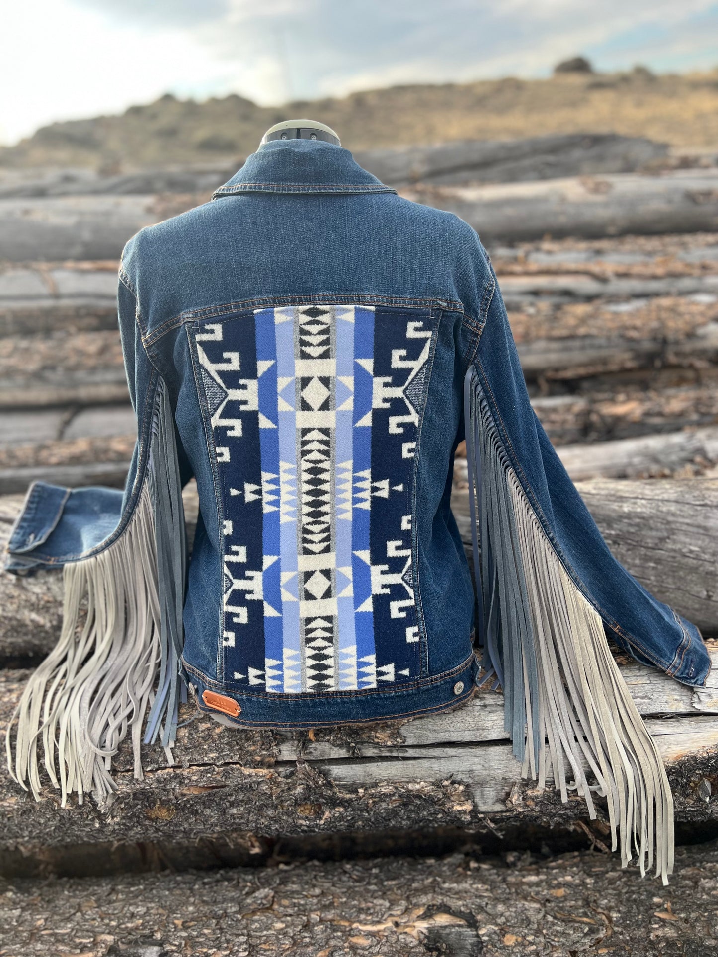 Fringe Jacket with Pendleton ~Ladies XL