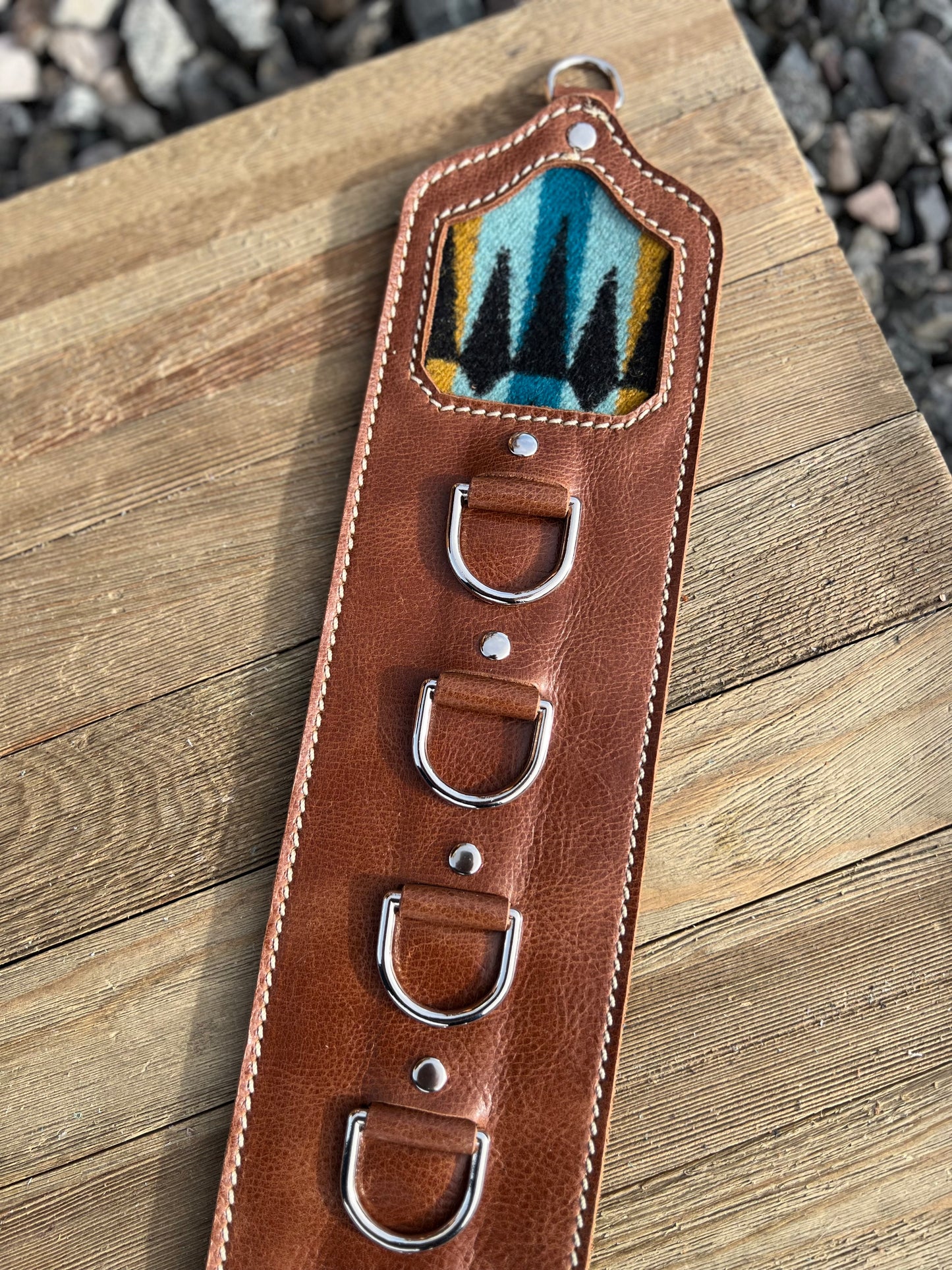 5 Ring Leather Wild Rag Holder