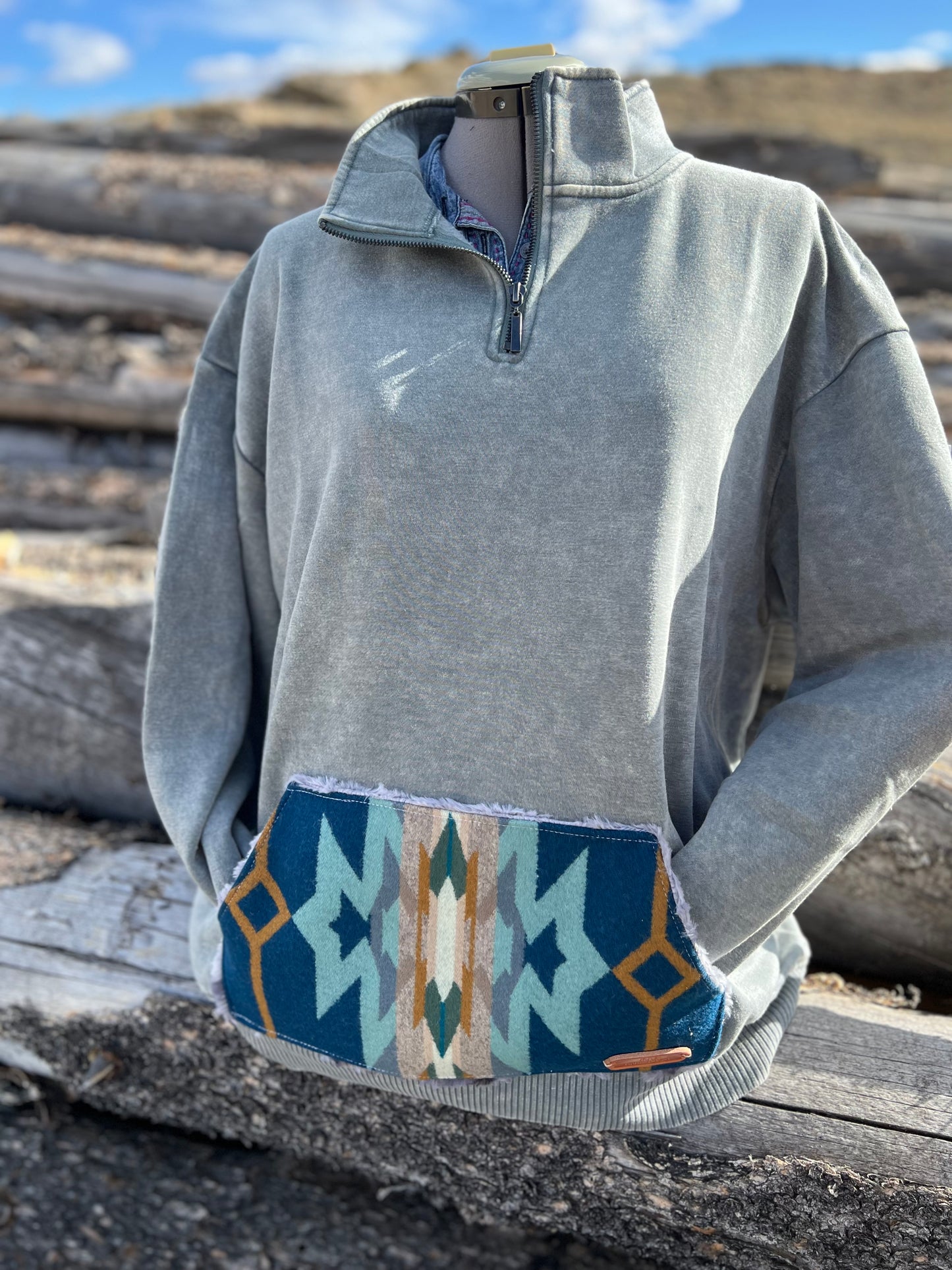 1/4 Zip Sweatshirt - 1X