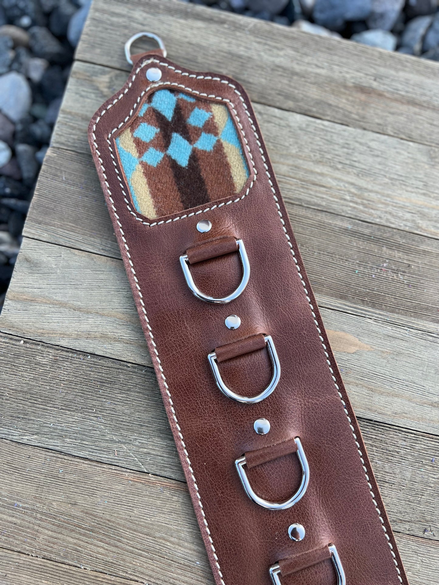 5 Ring Leather Wild Rag Holder