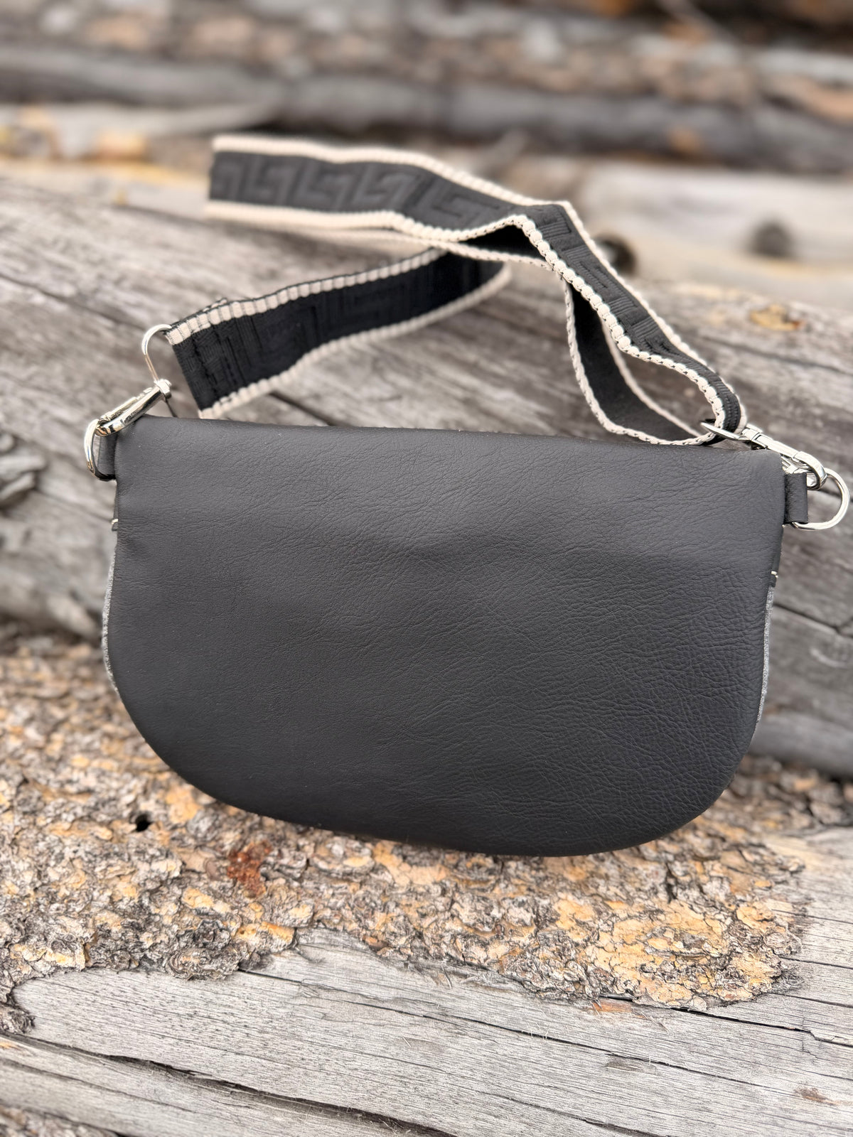 Sling Bag - *Special Edition* Pendleton Plaid - Black Bison Leather