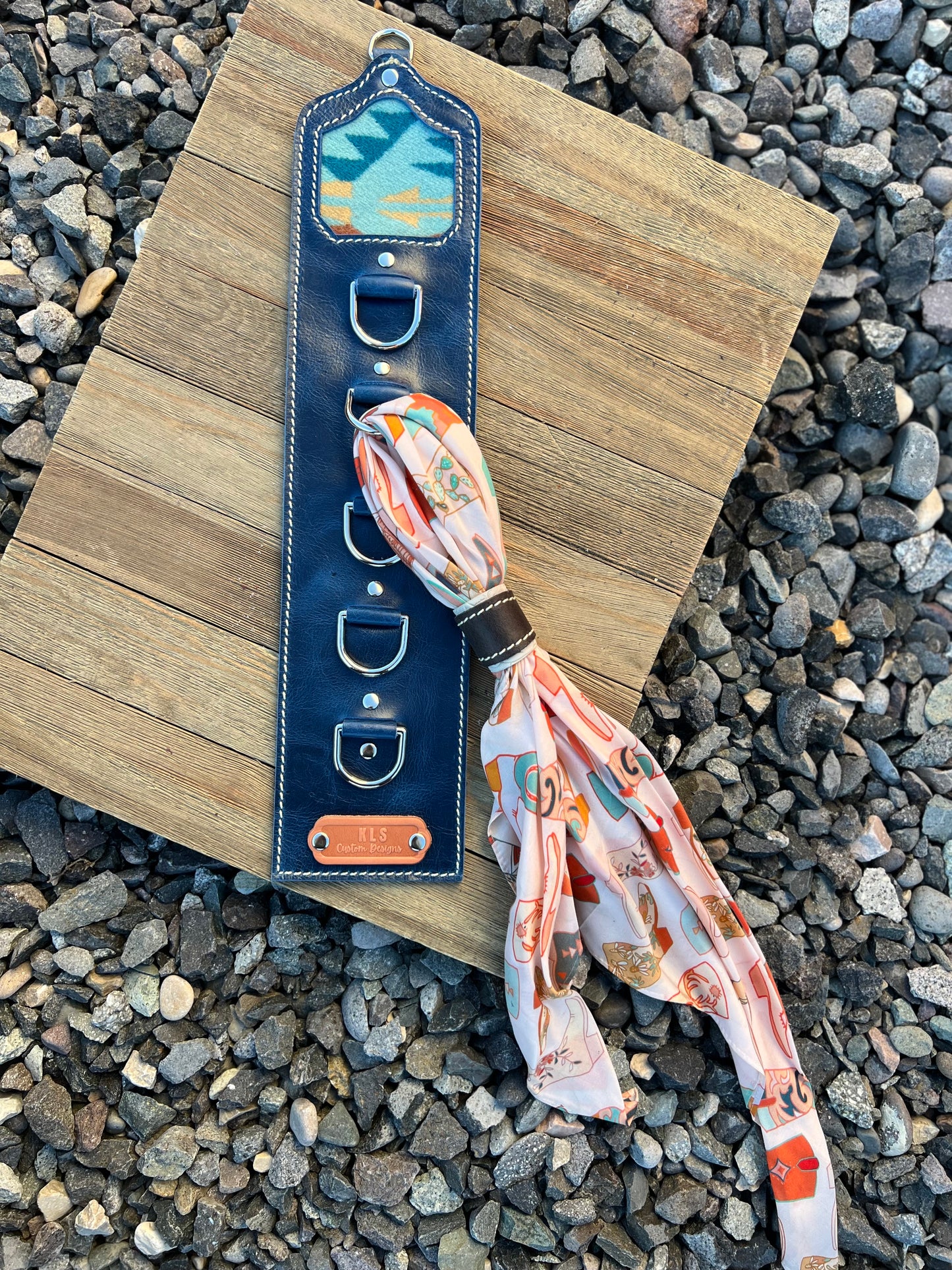 5 Ring Leather Wild Rag Holder