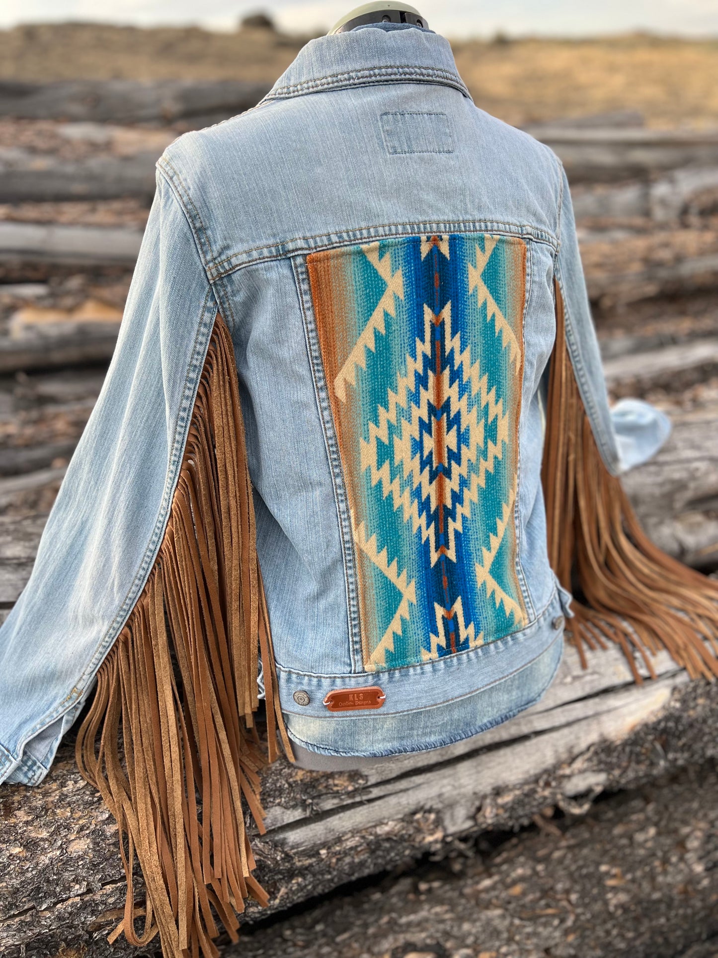 Fringe Jacket with Pendleton ~Ladies L