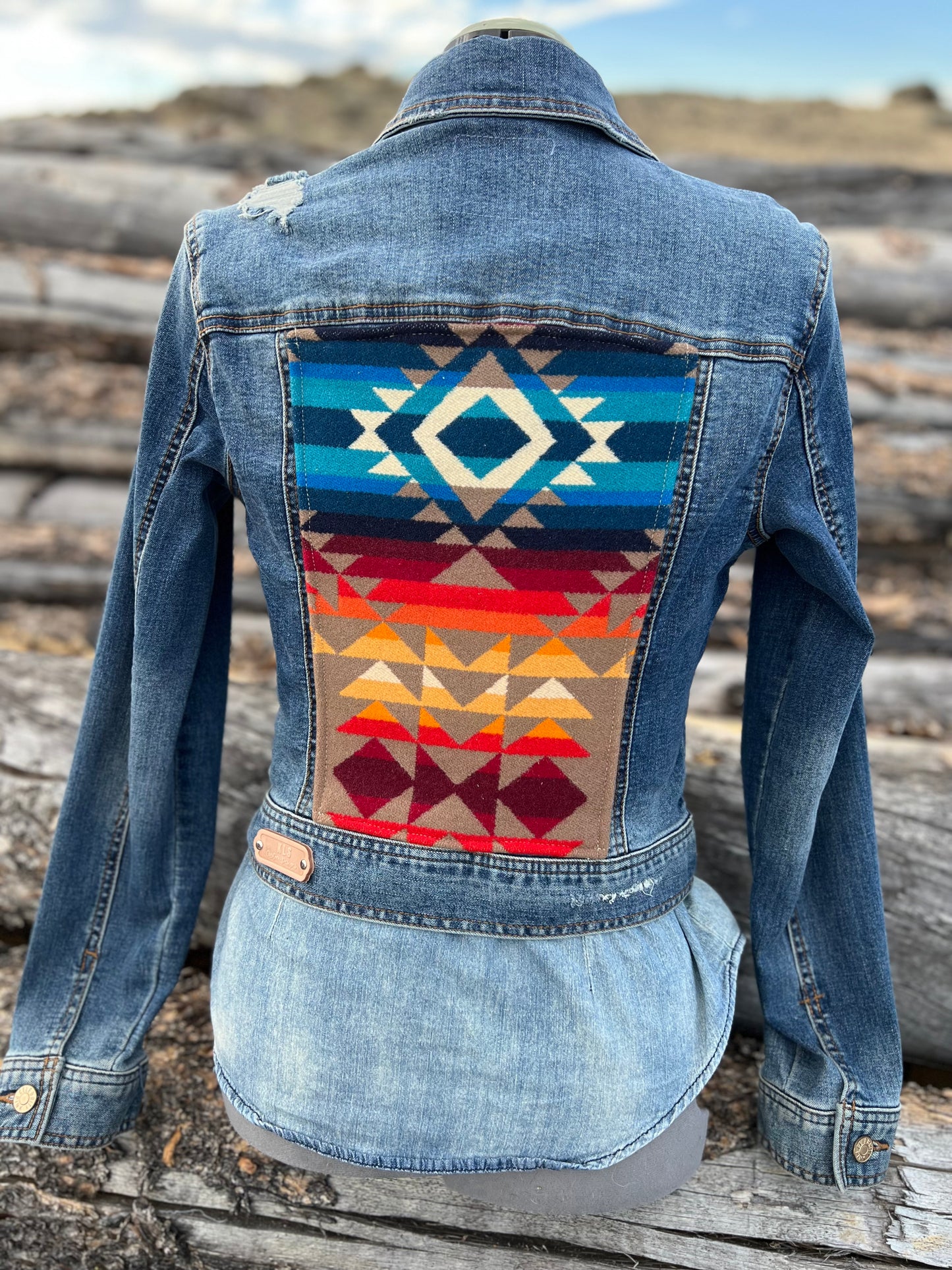 Jean Jacket with Pendleton ~Ladies S
