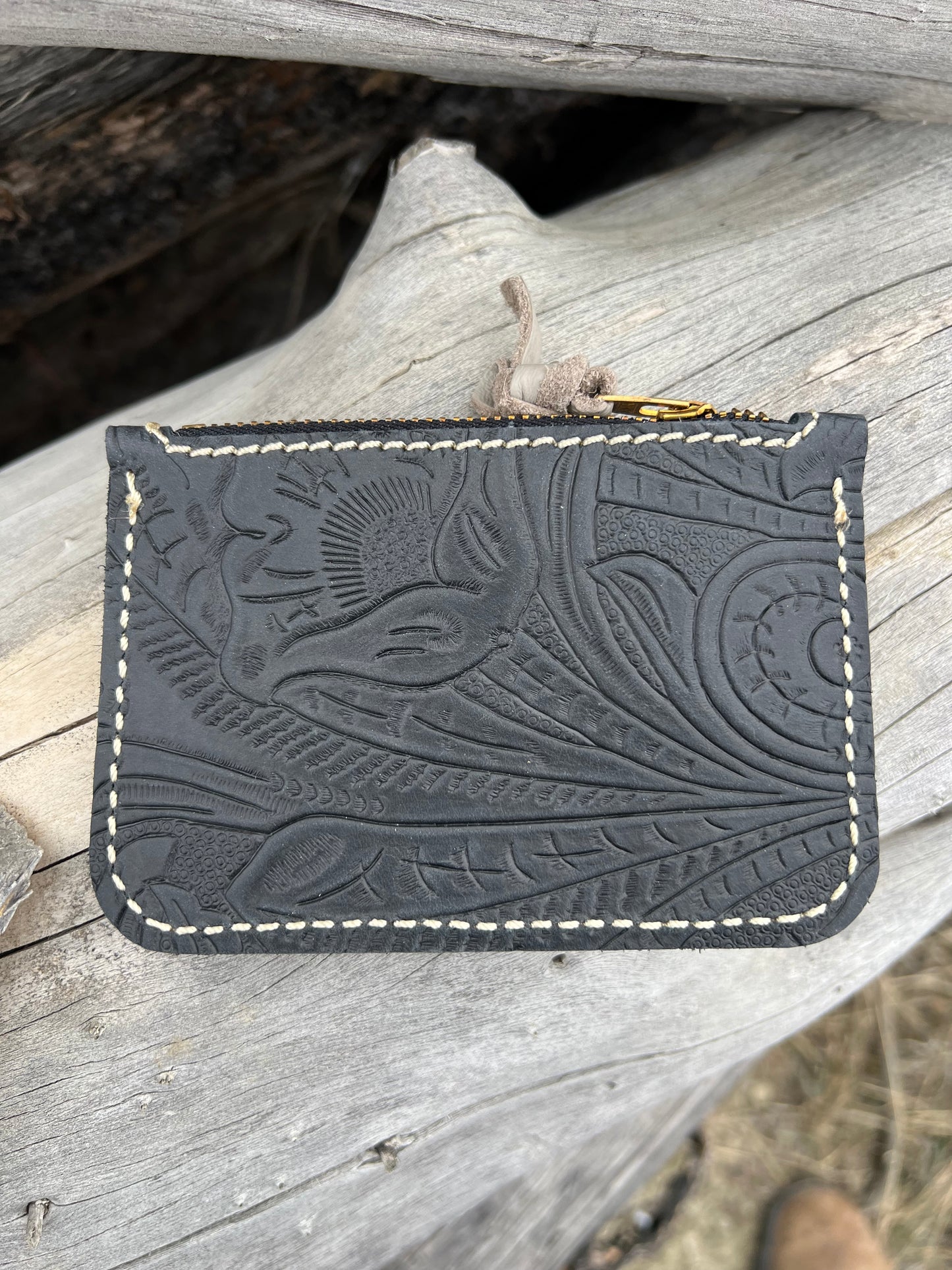 Mini Zipper Wallet - Black