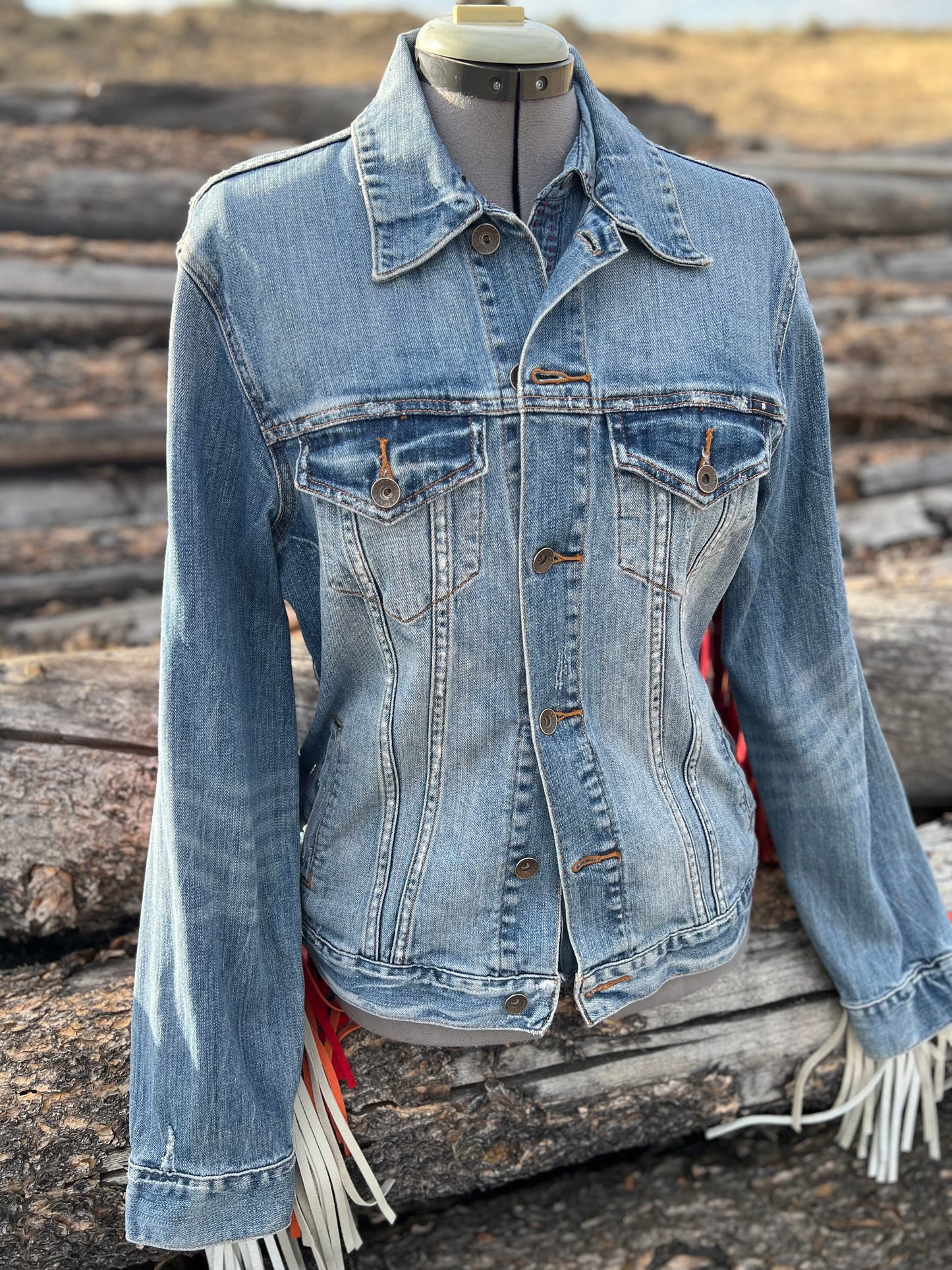 Fringe Jacket with Pendleton ~Ladies M