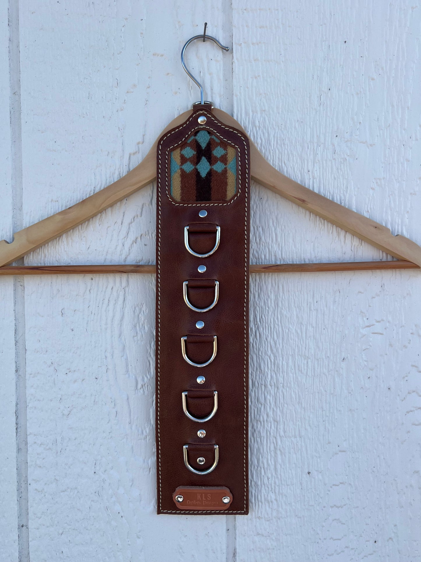 5 Ring Leather Wild Rag Holder