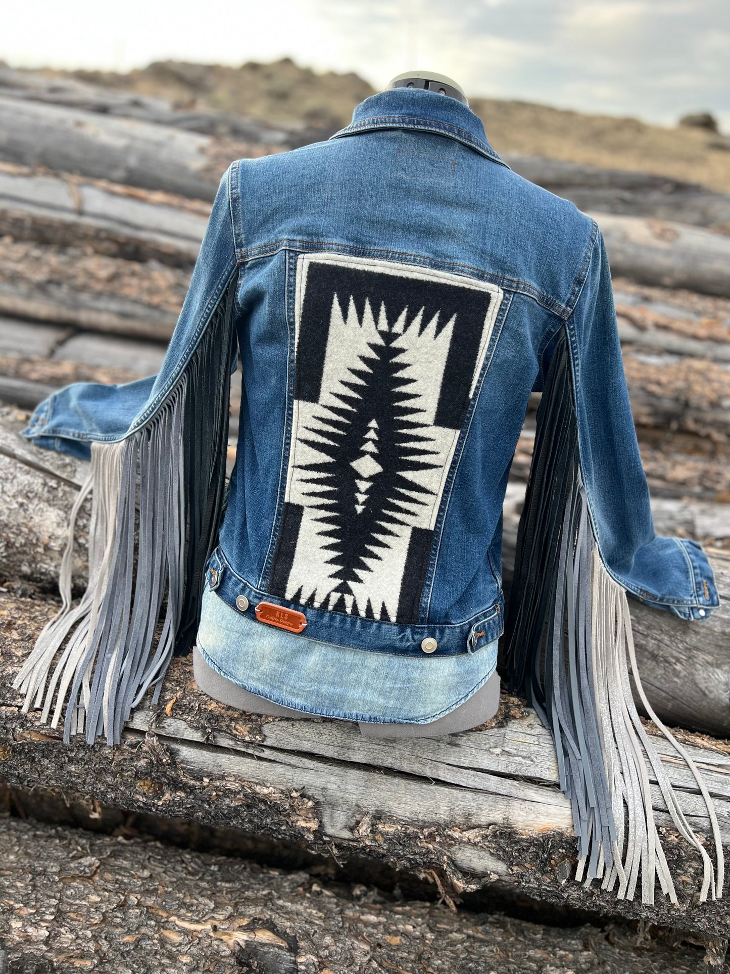 Fringe Jacket with Pendleton ~Ladies S