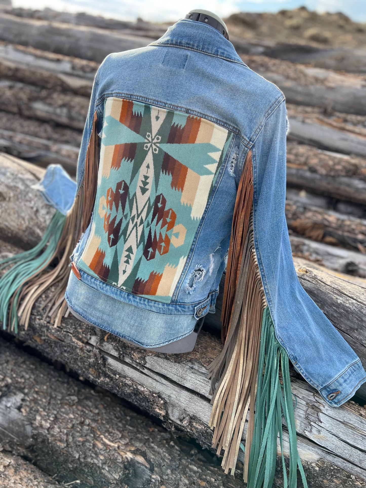 Fringe Jacket with Pendleton ~Ladies M