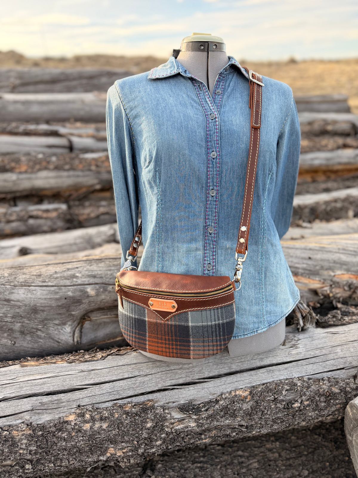 Sling Bag - *Special Edition* Pendleton Plaid - Bison Leather + Leather Strap