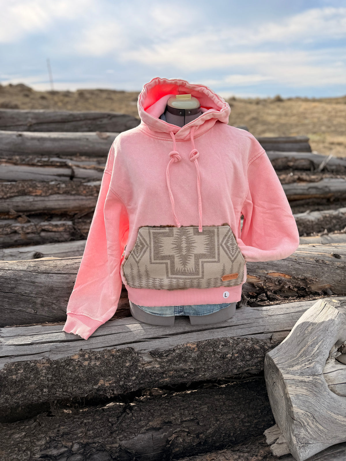 CROP Hoodie Sweatshirt - Large