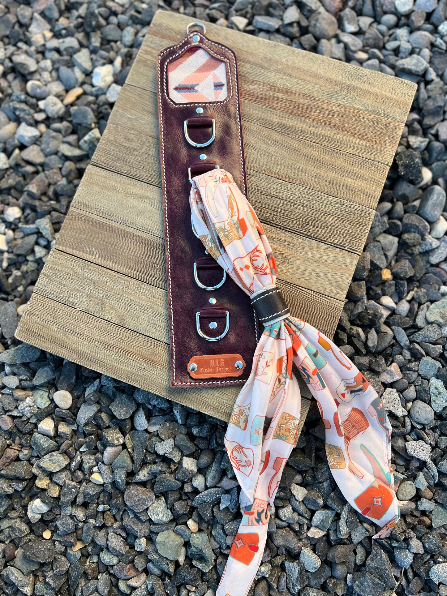 5 Ring Leather Wild Rag Holder