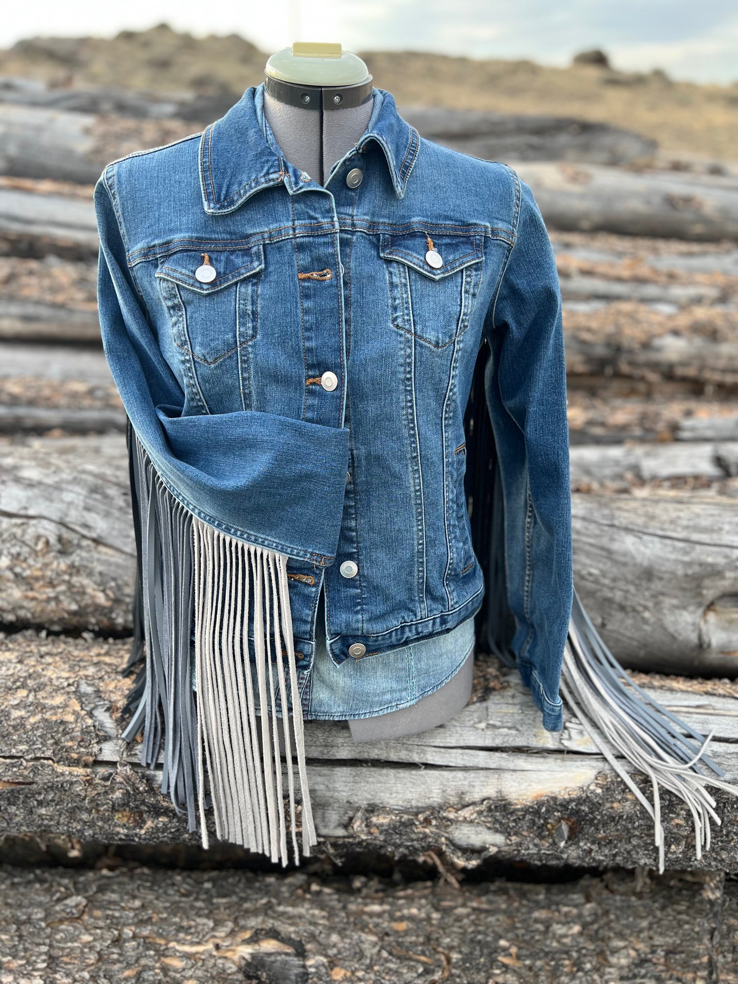 Fringe Jacket with Pendleton ~Ladies S