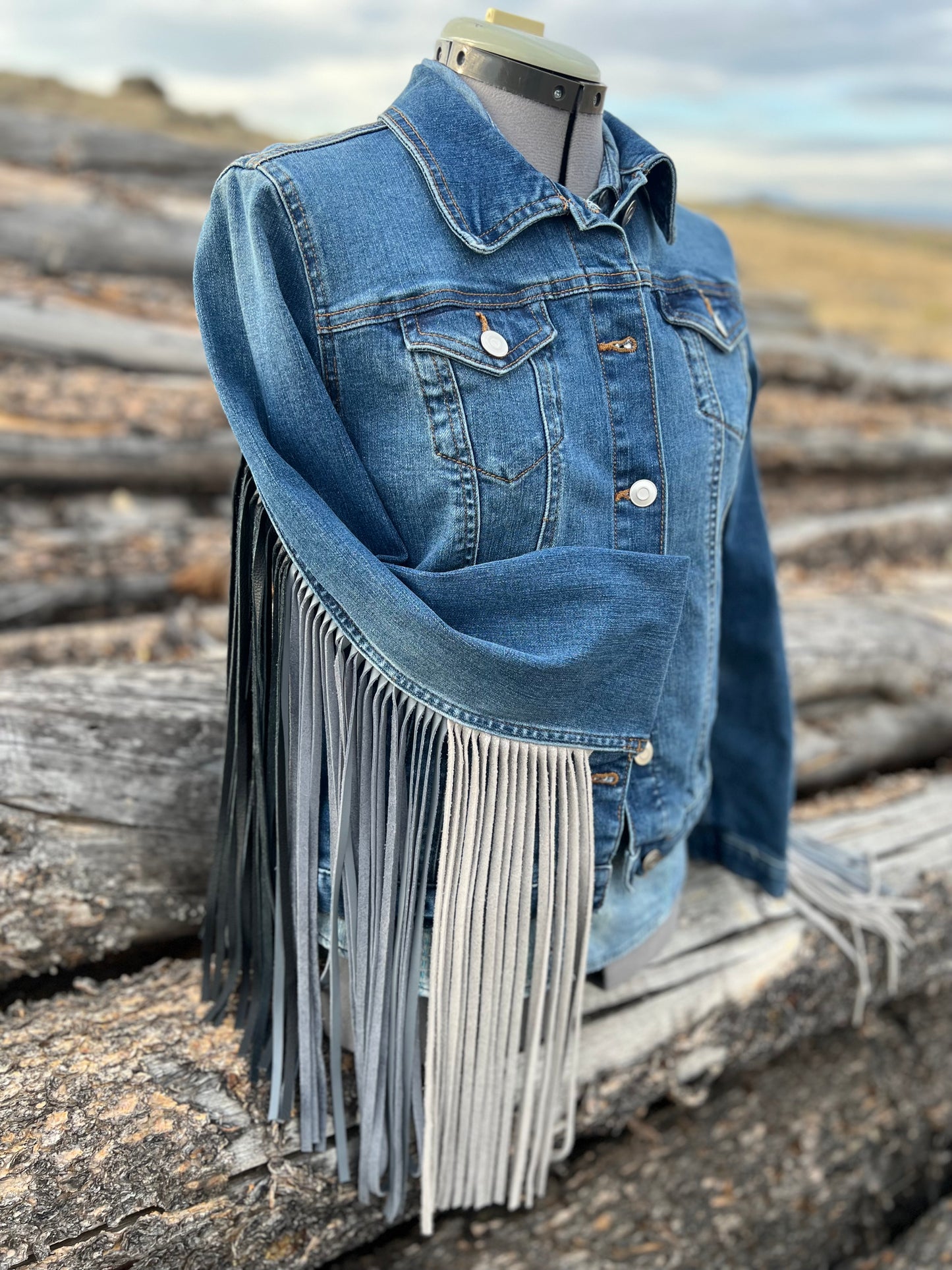 Fringe Jacket with Pendleton ~Ladies S