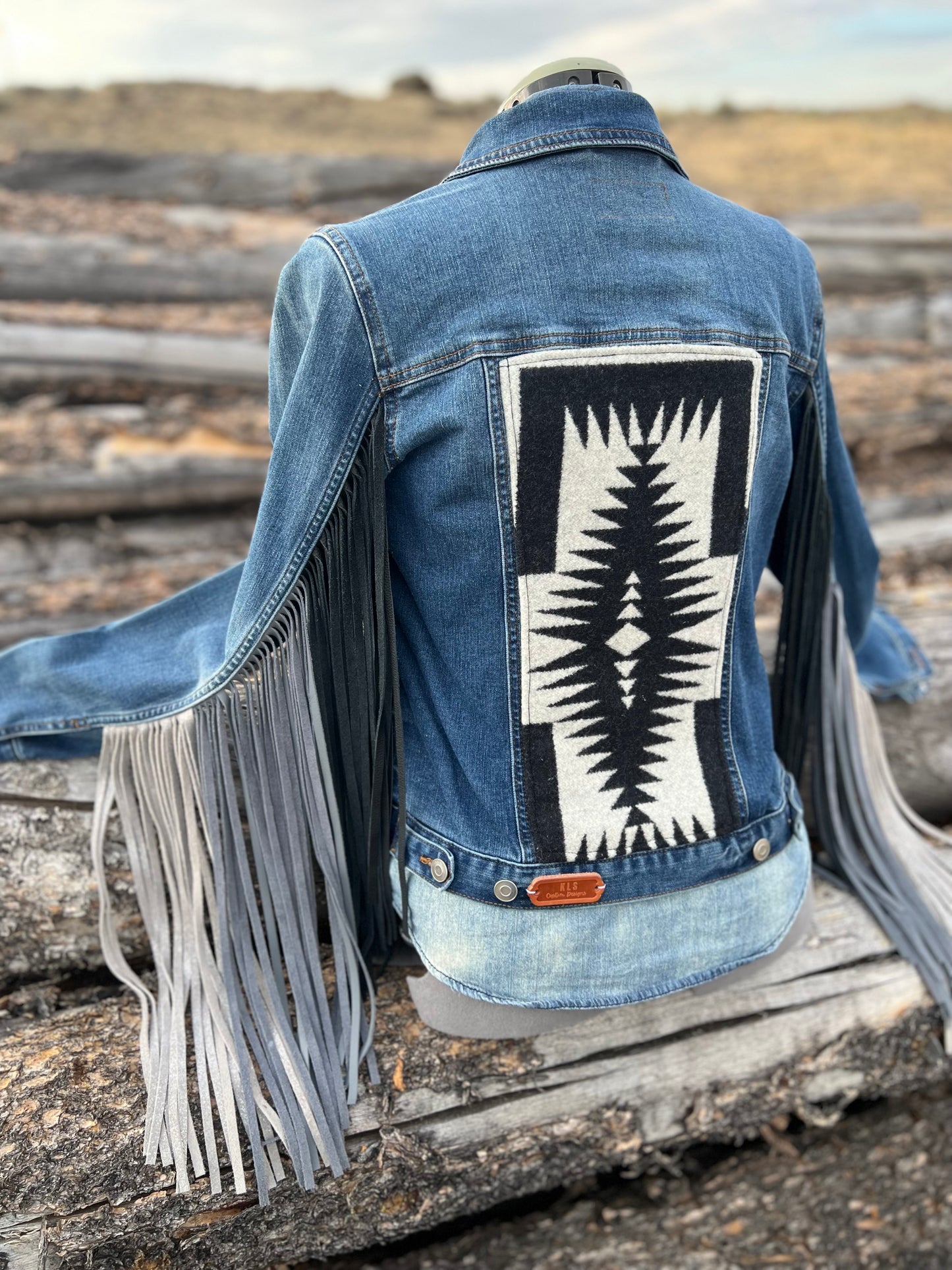 Fringe Jacket with Pendleton ~Ladies S