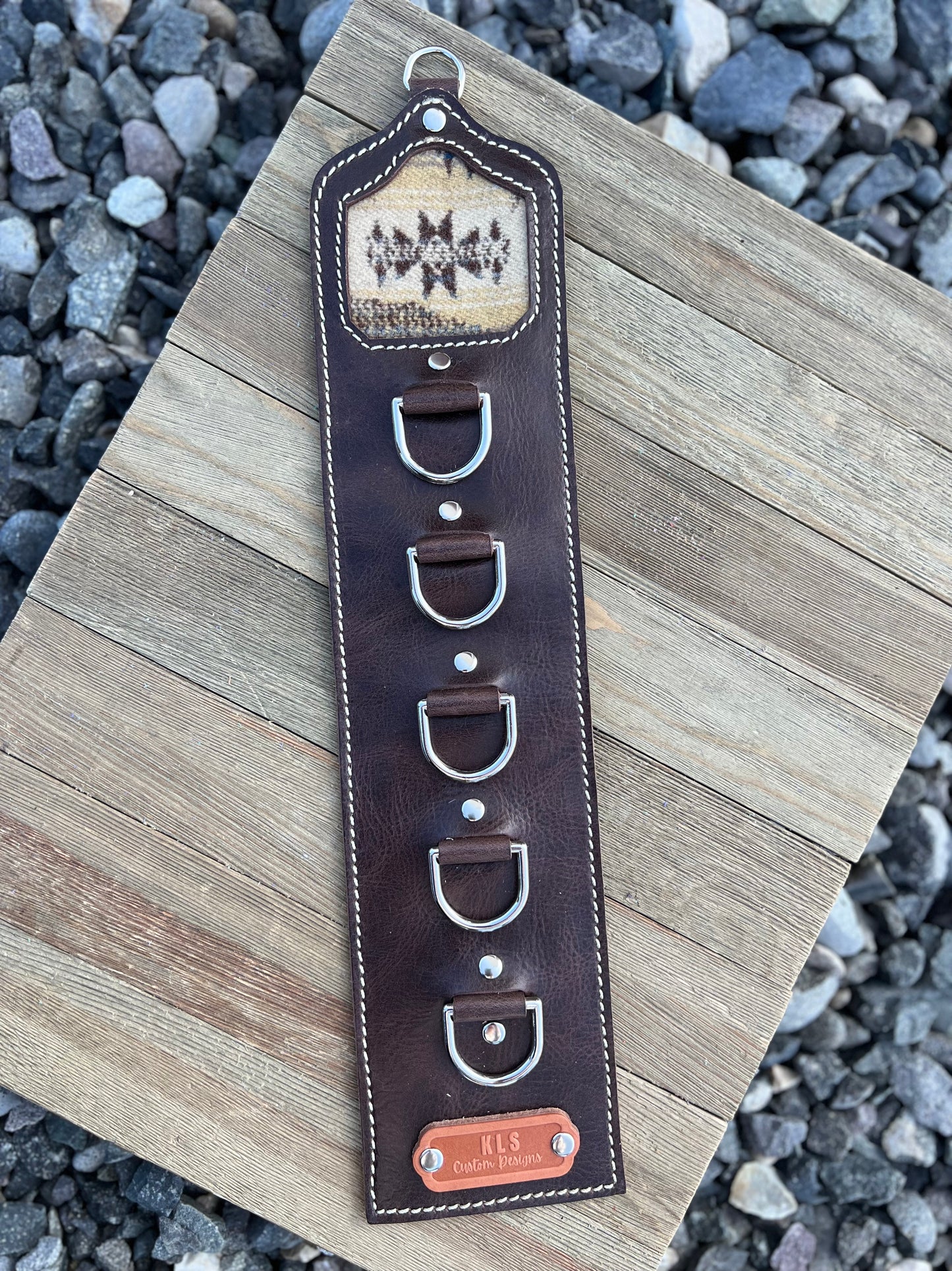 5 Ring Leather Wild Rag Holder