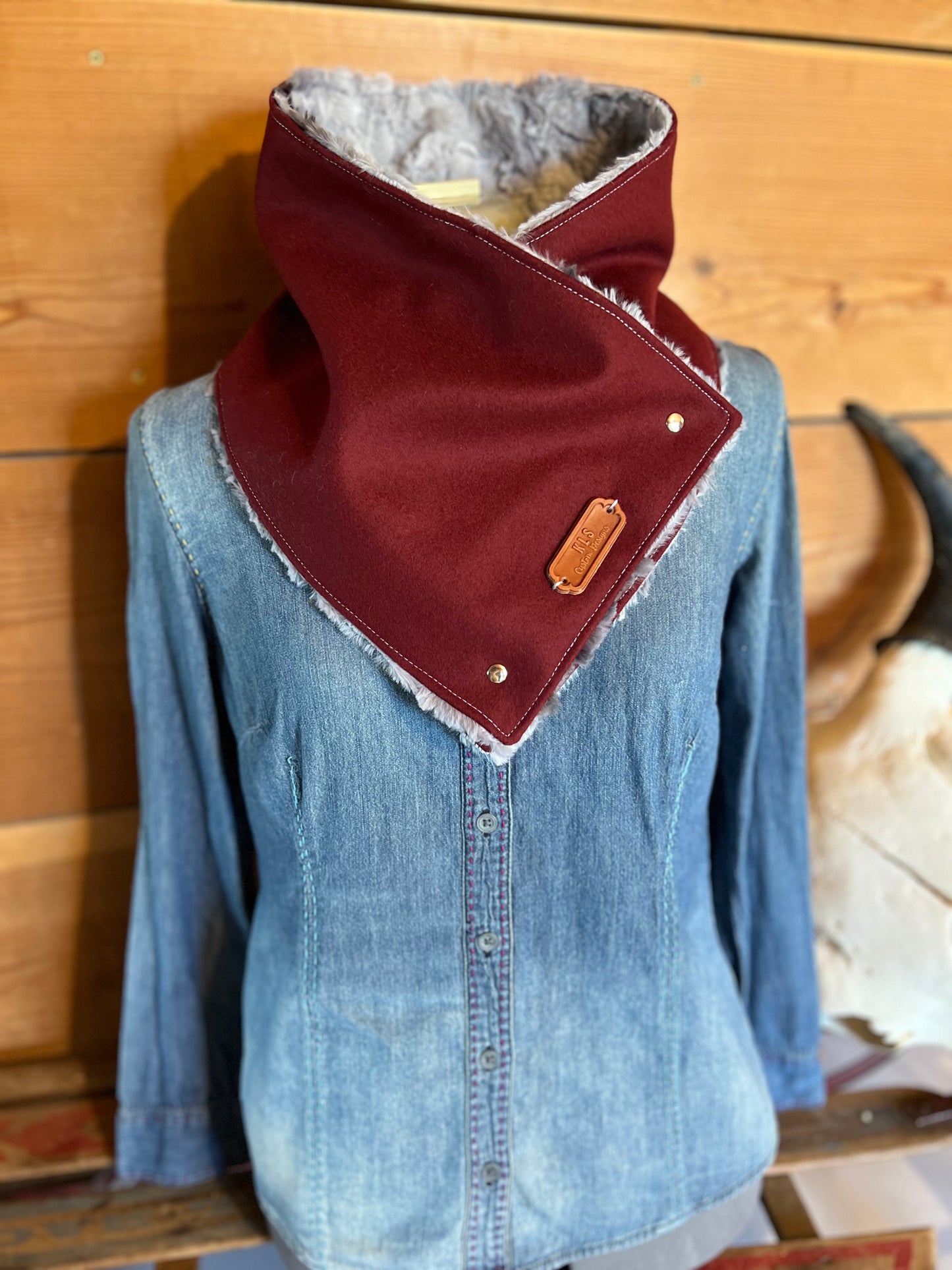 Neck Cowl - Burgundy