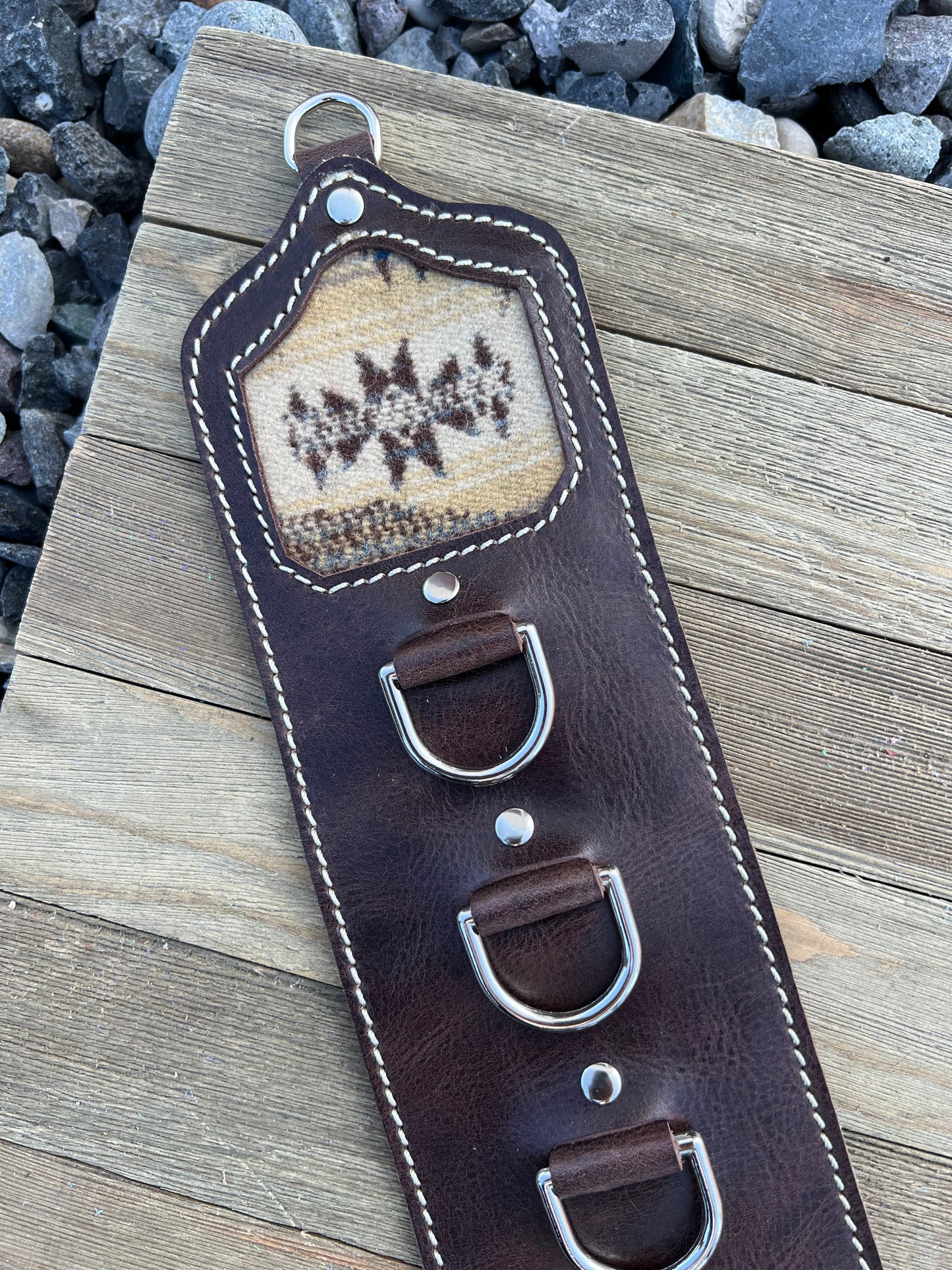 5 Ring Leather Wild Rag Holder