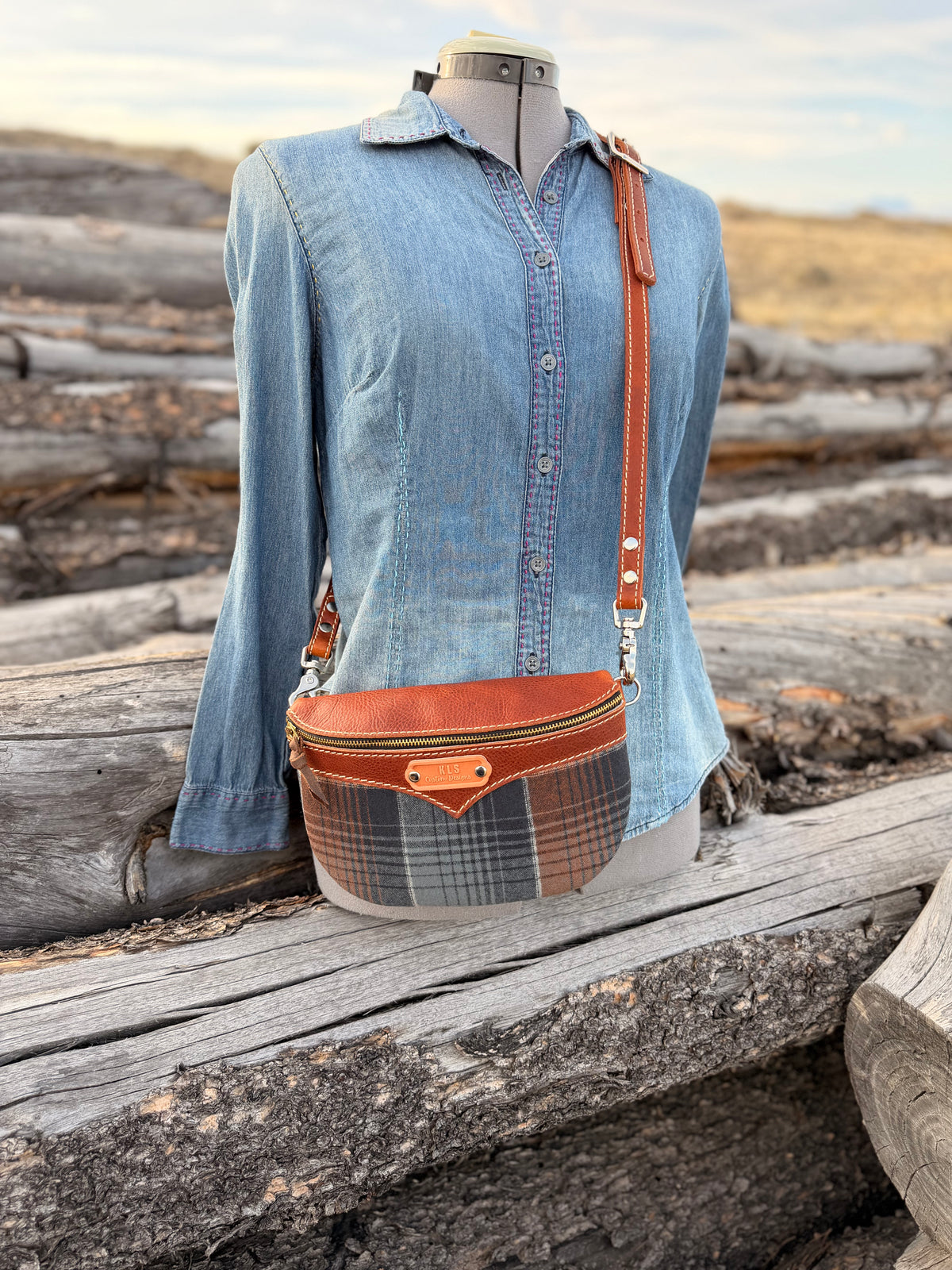 Sling Bag - *Special Edition* Pendleton Plaid - Bison Leather + Leather Strap