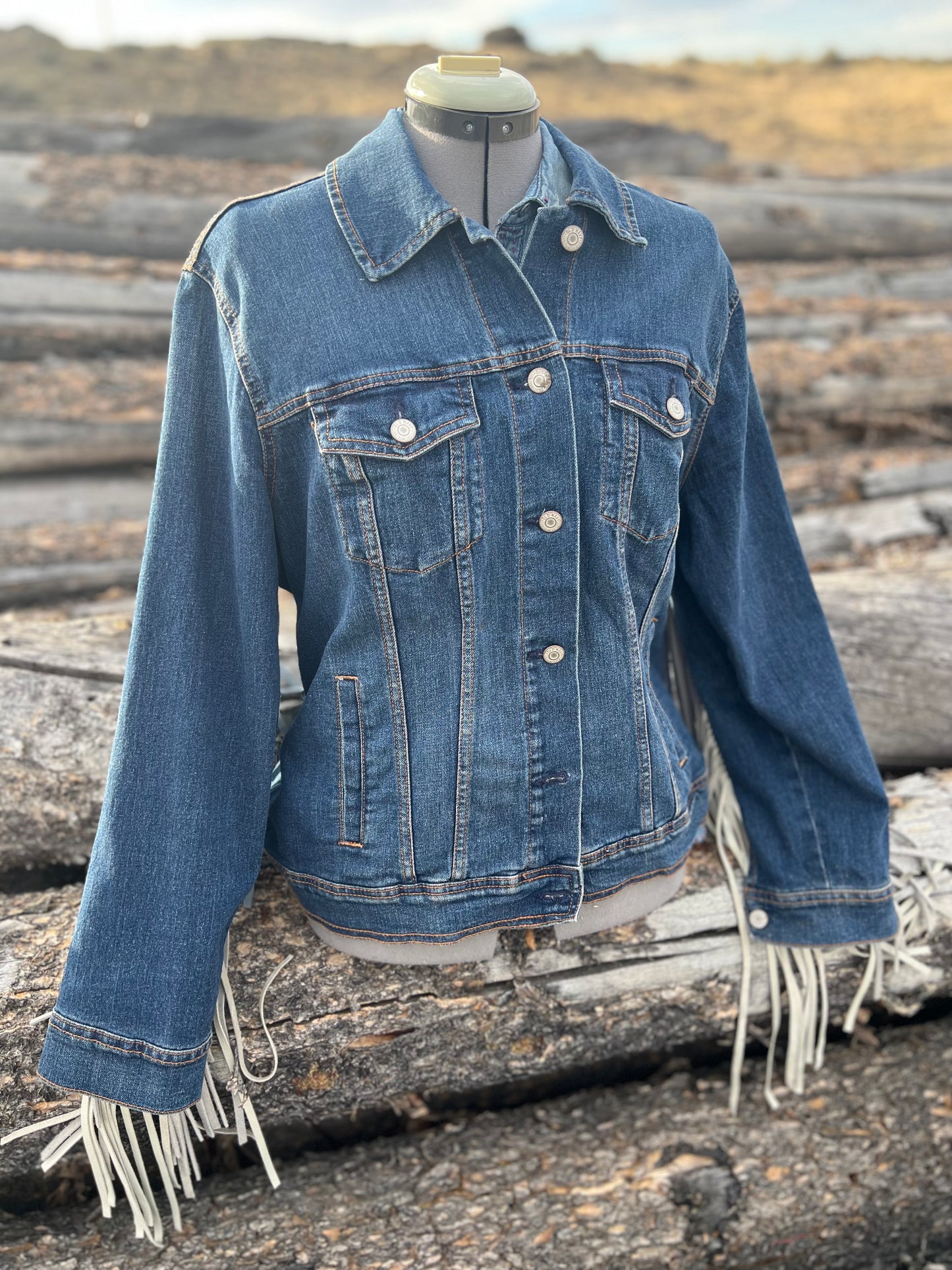 Fringe Jacket with Pendleton ~Ladies XL